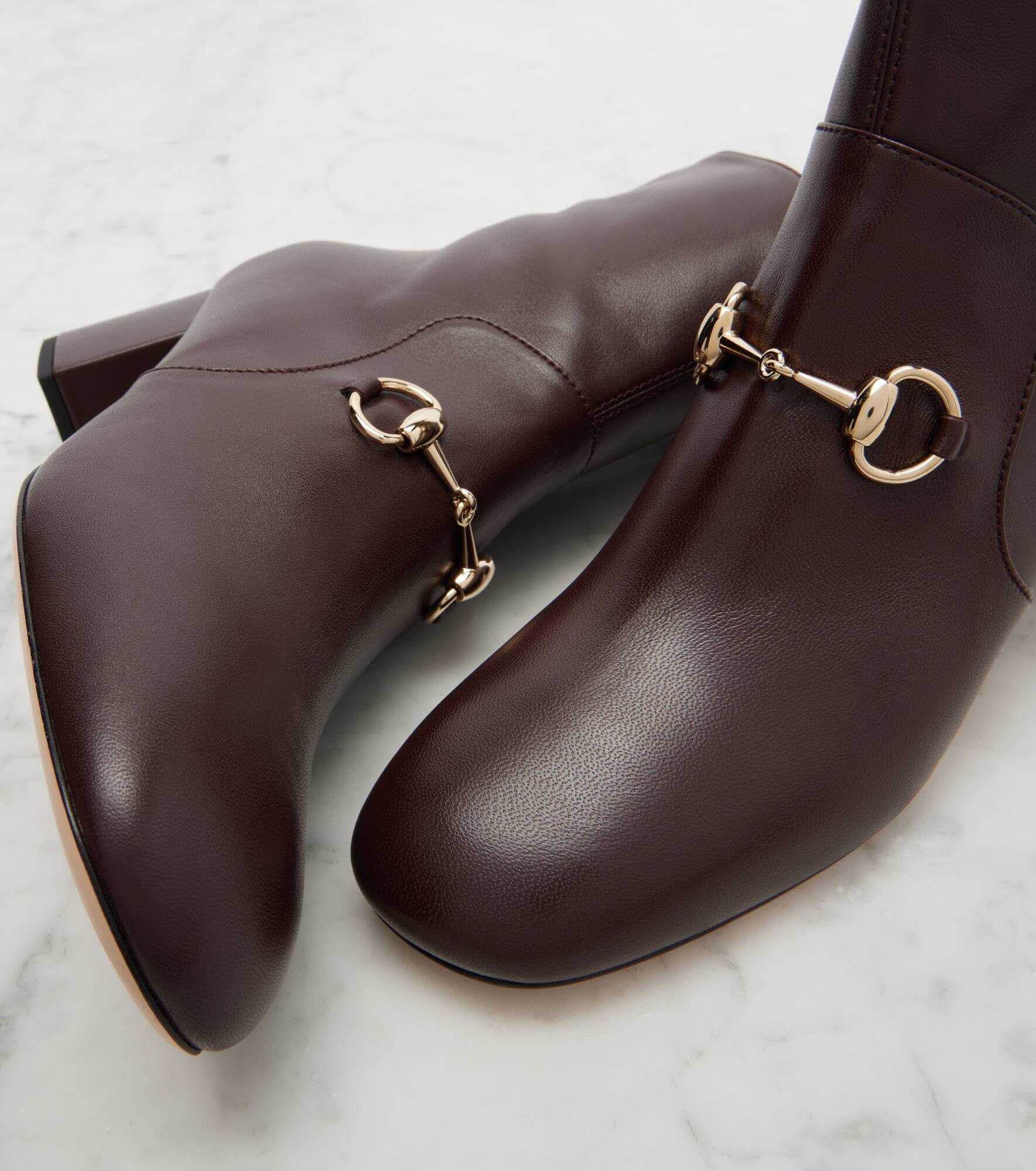 Horsebit leather ankle boots - 5