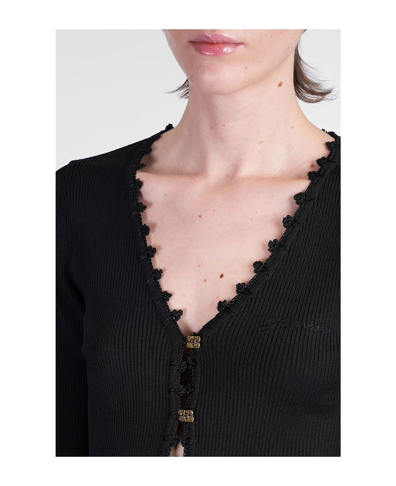 Cardigan In Black Viscose - 5