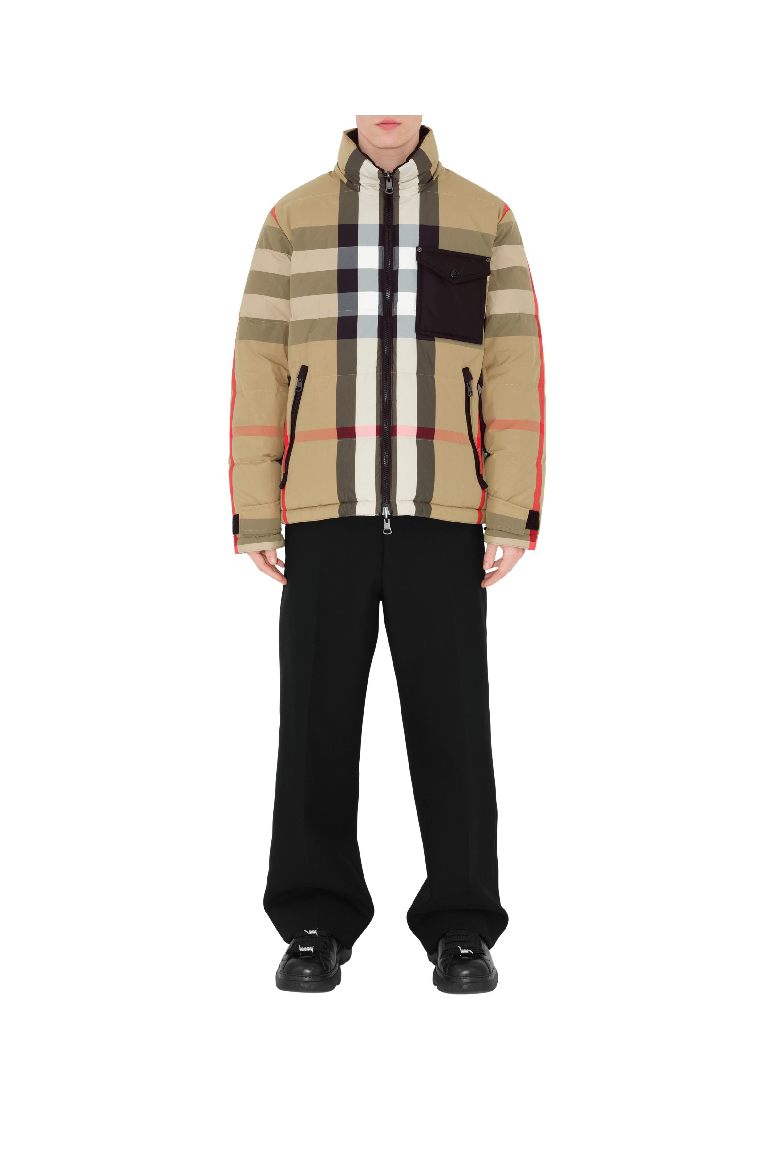 burberry Reversible Check Puffer Jacket in Archive Beige/black at Nordstrom - 5