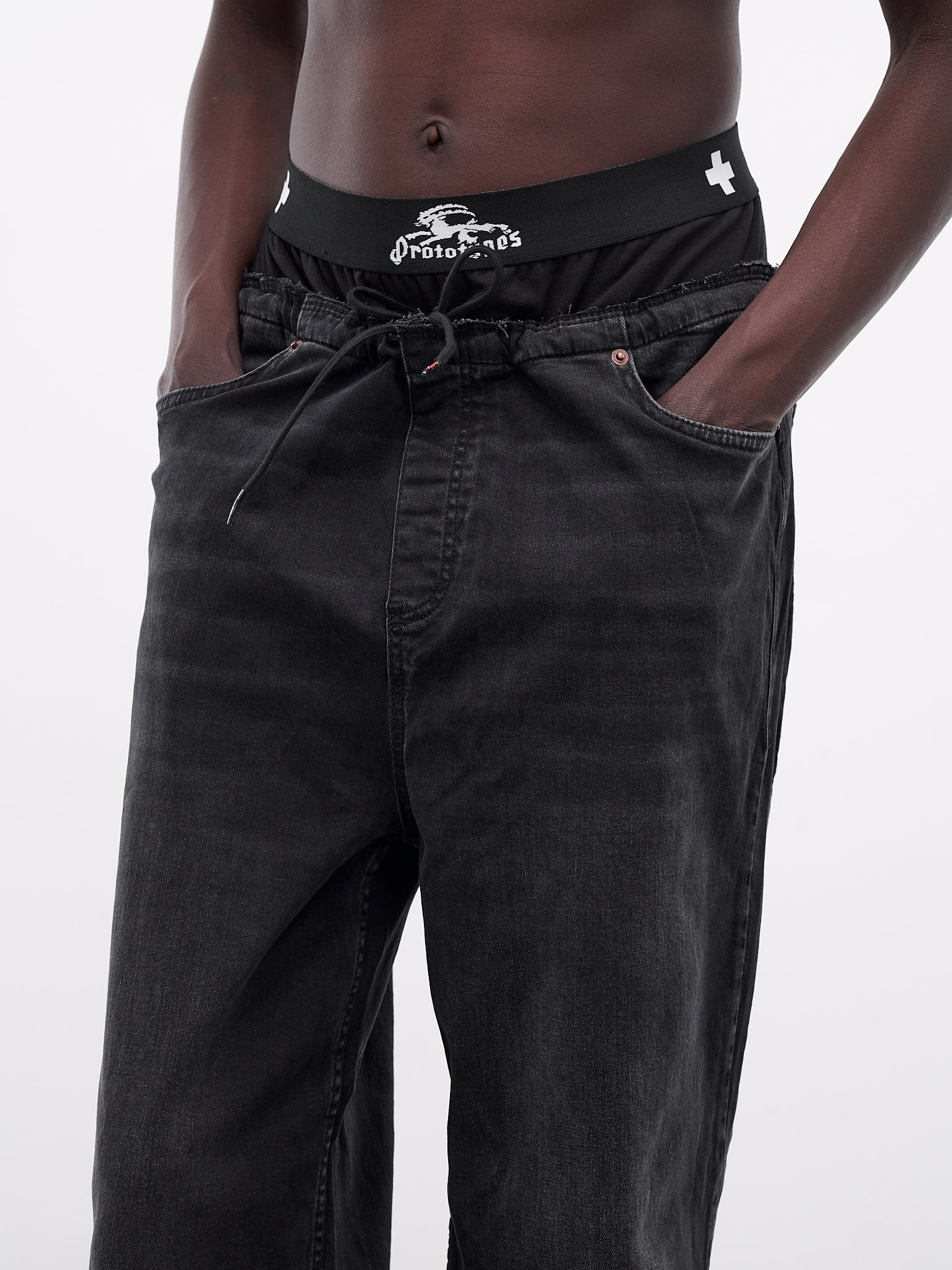 Layered Waistband Denim Jeans - 3