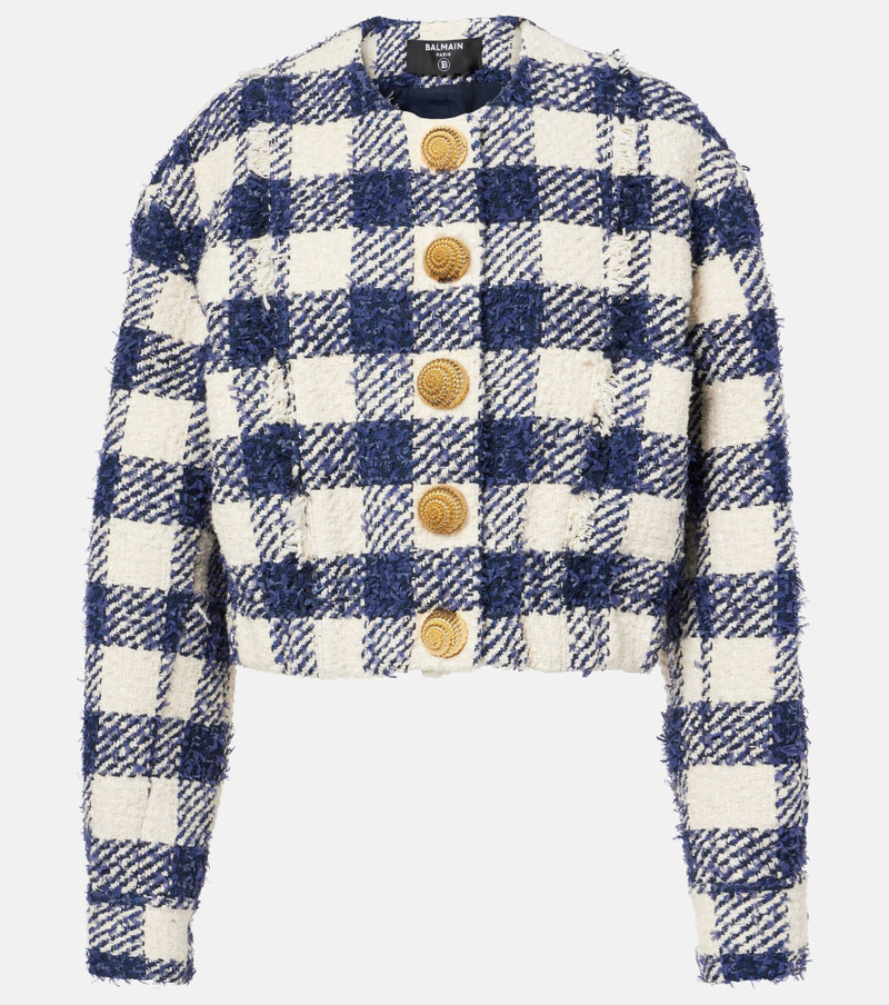 Checked tweed jacket - 1