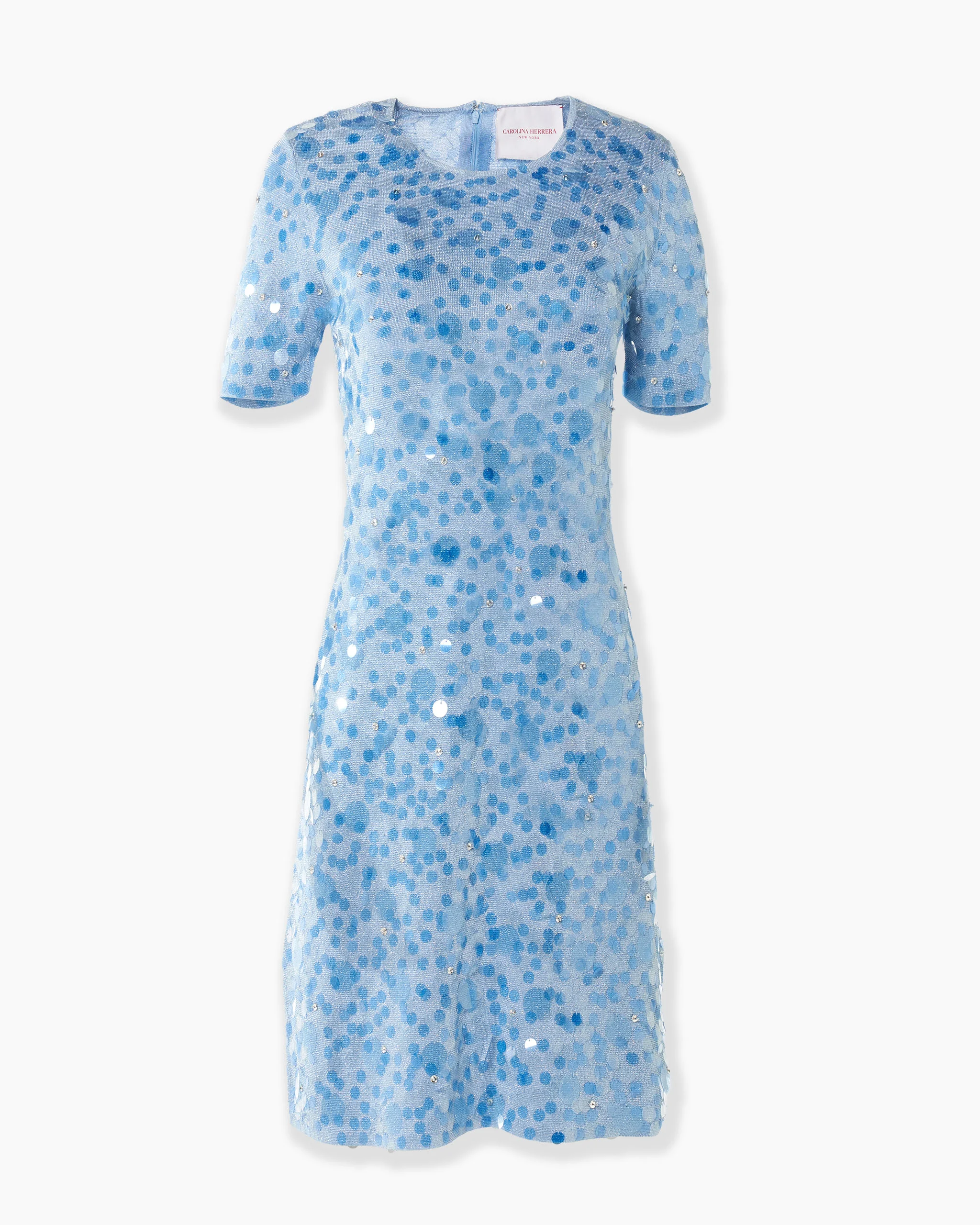 Lurex Mini Dress with Paillettes - 1