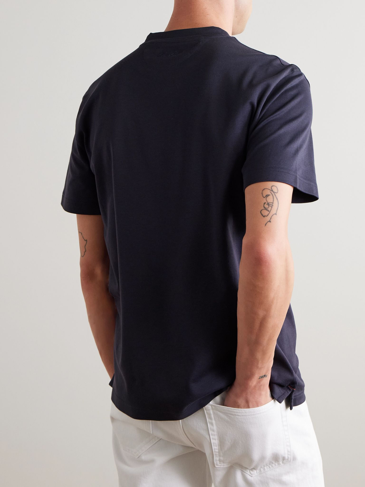 Cotton-Jersey T-Shirt Midnight blue - 3