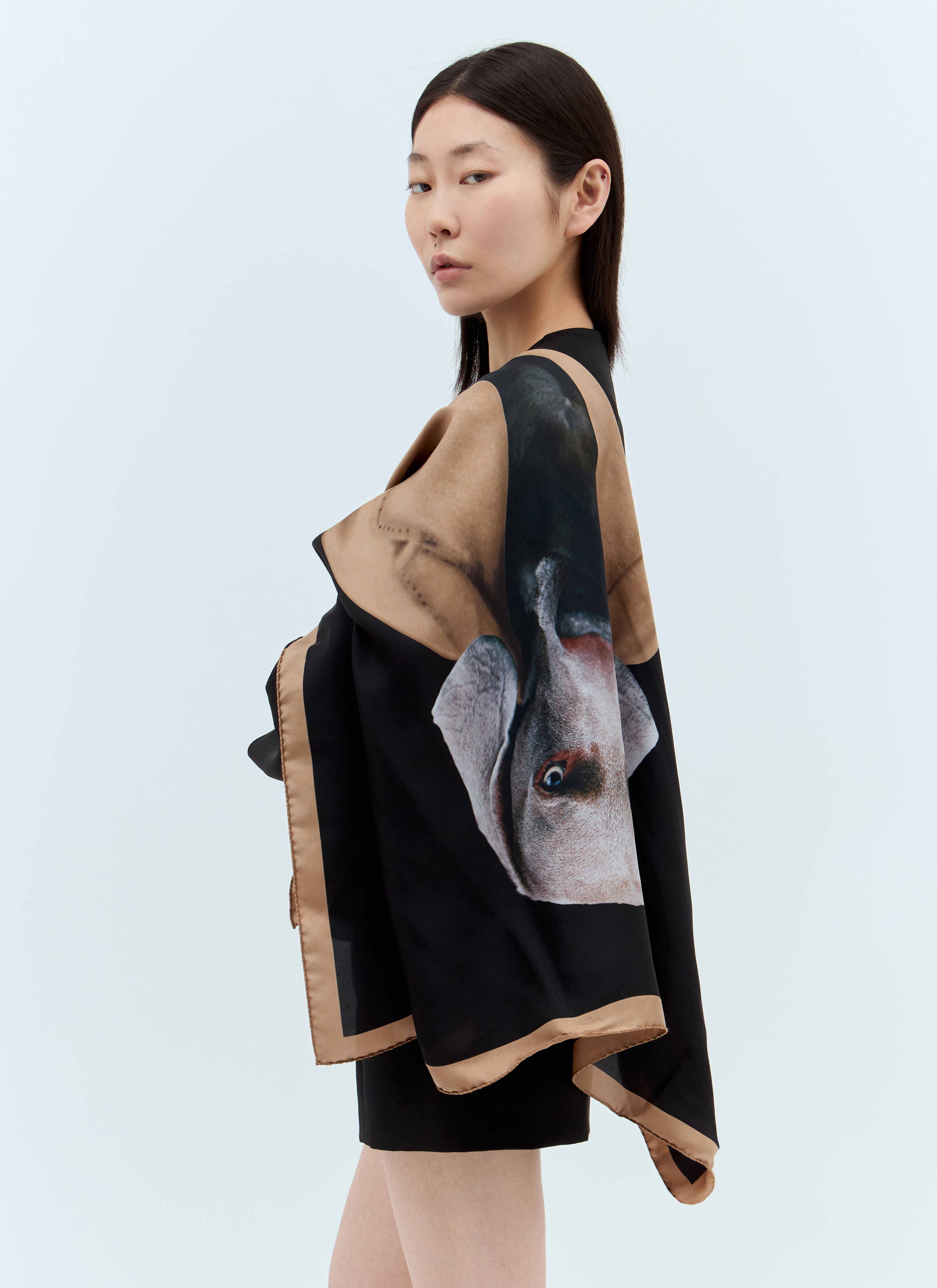 Printed Silk Scarf - 5
