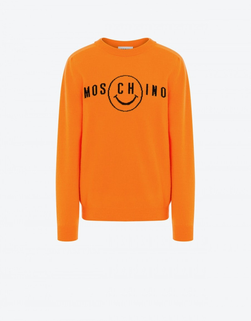 MOSCHINO SMILEY® WOOL AND CASHMERE SWEATER 1