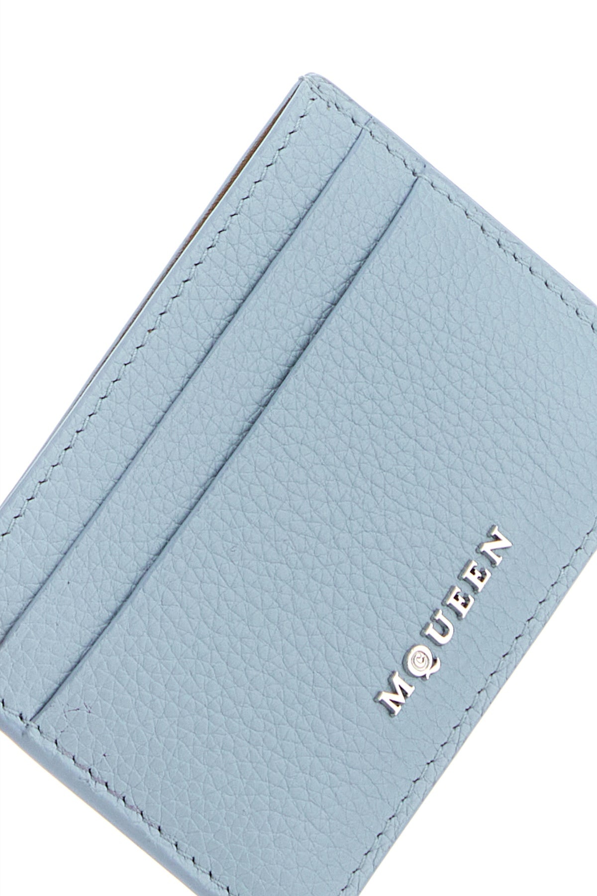 Light blue leather card holder - 4