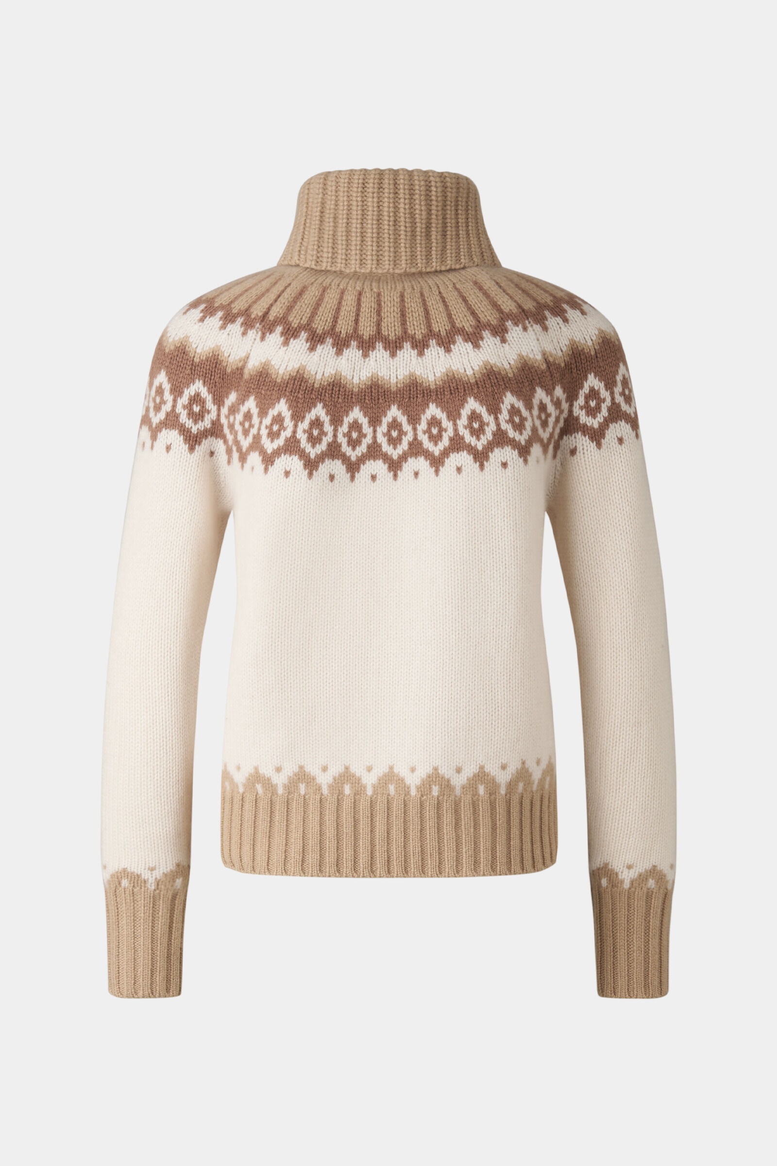 Ingrid Sweater in Off-white/Camel - 2