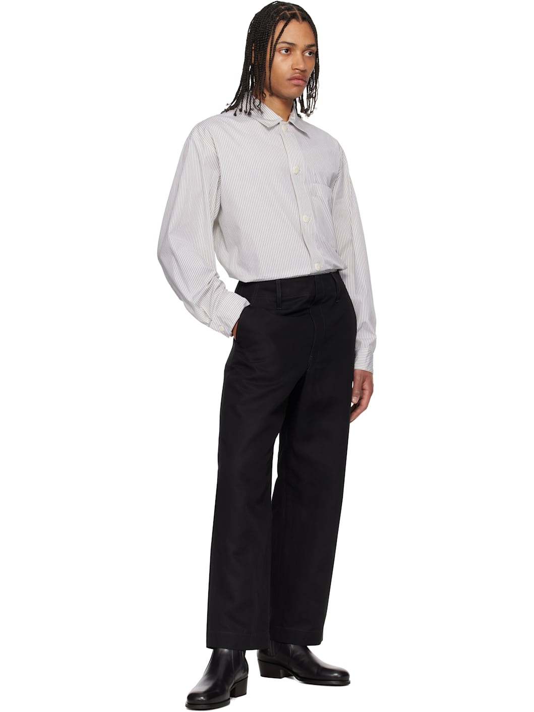 Black Big Chino Trousers - 4