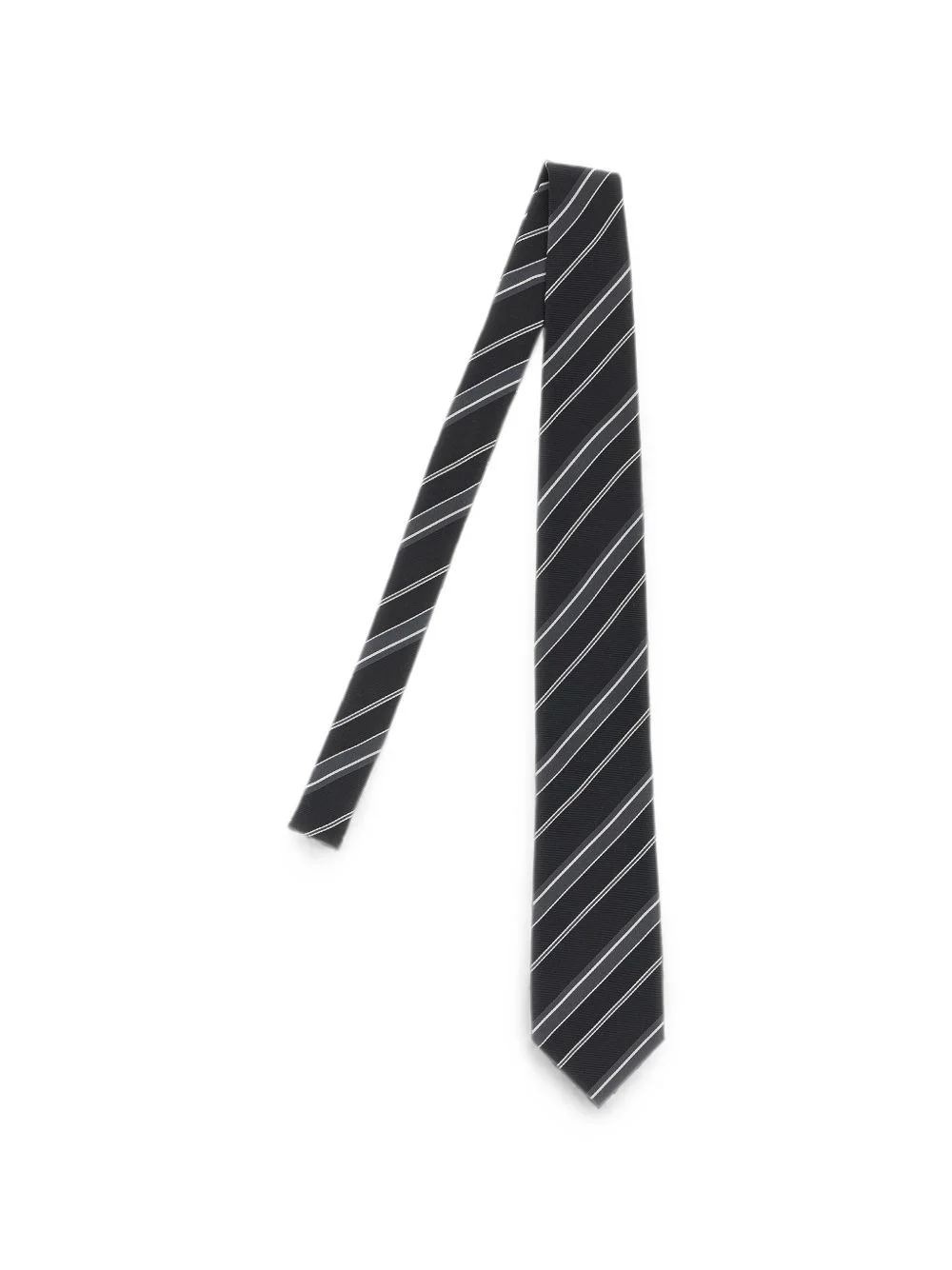 diagonal-striped silk tie - 1