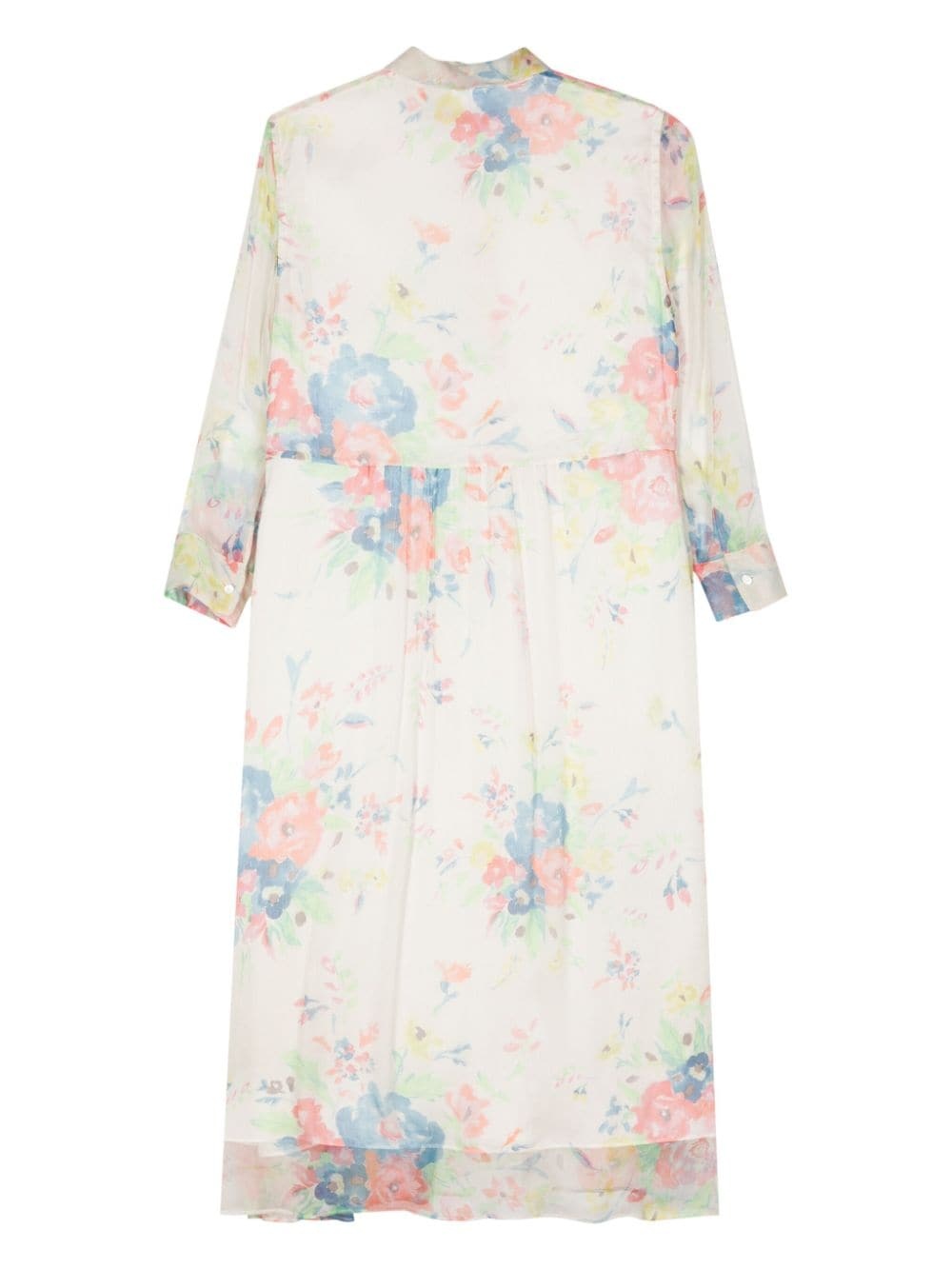 silk floral midi dress - 2