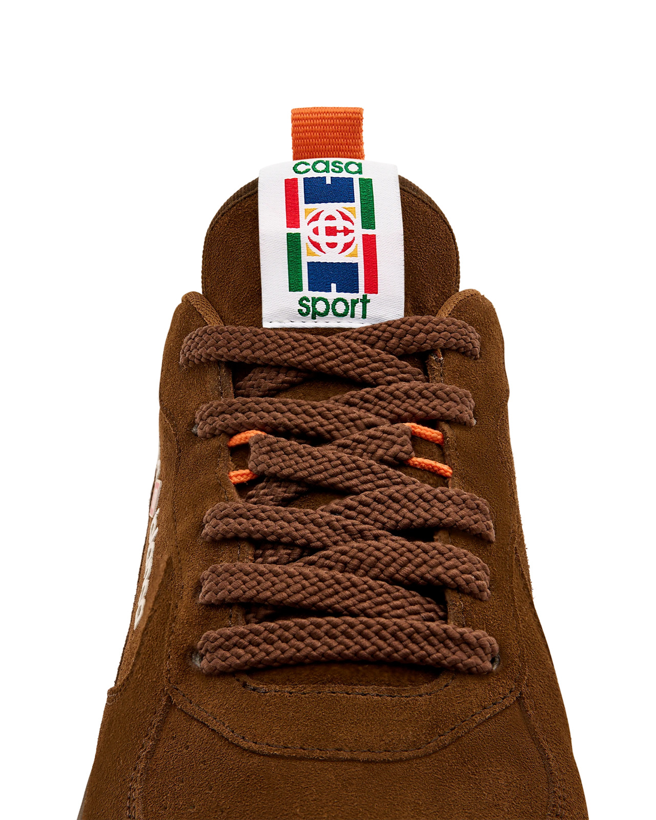 Women's Brown Suede Court Sneaker | Casablanca Paris - 10