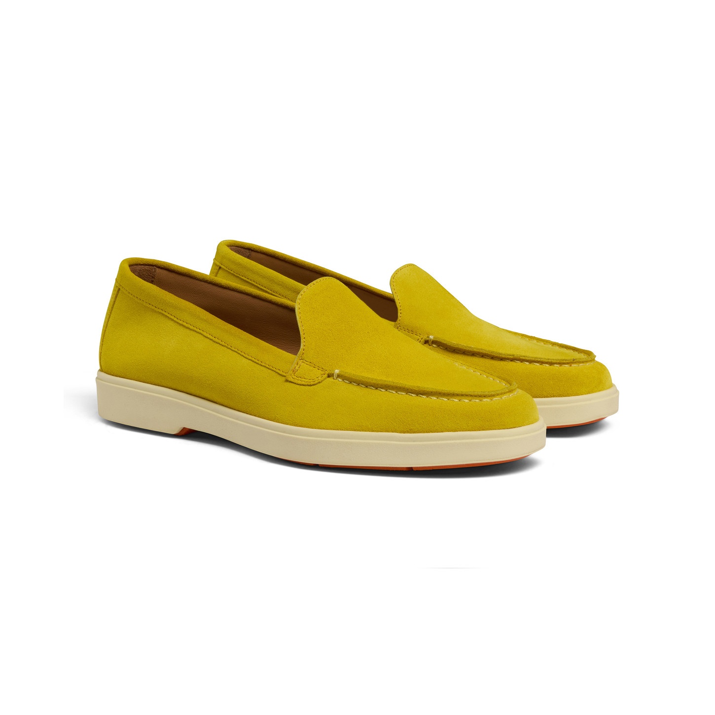 Women's yellow suede loafer - 4