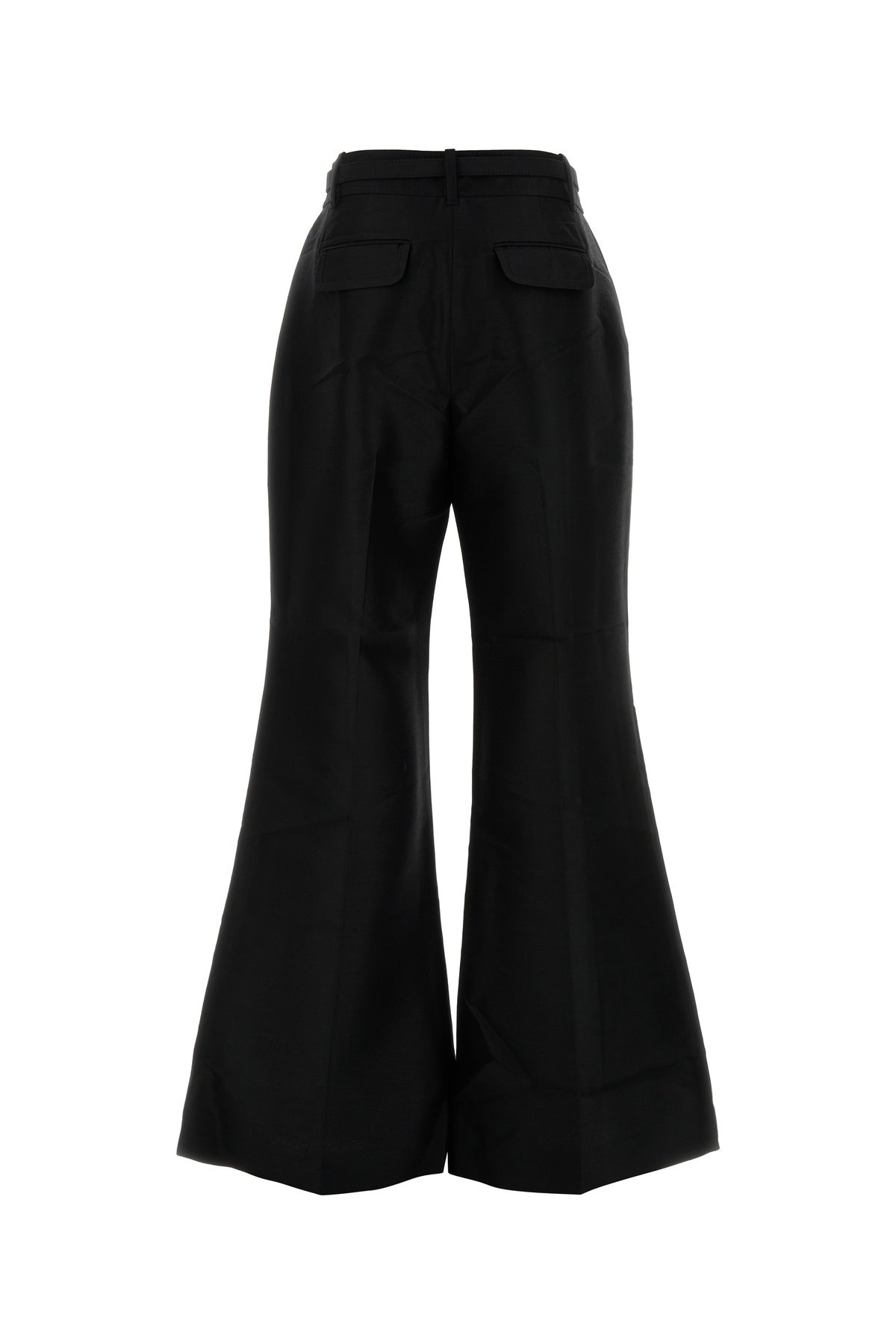 Black wool blend Hypnotic flared pant - 2