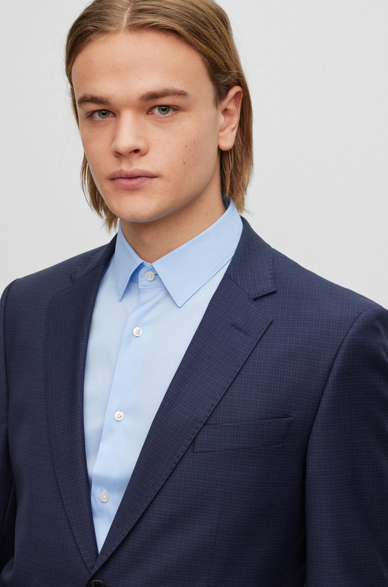 SLIM-FIT SUIT IN PATTERNED STRETCH WOOL 5