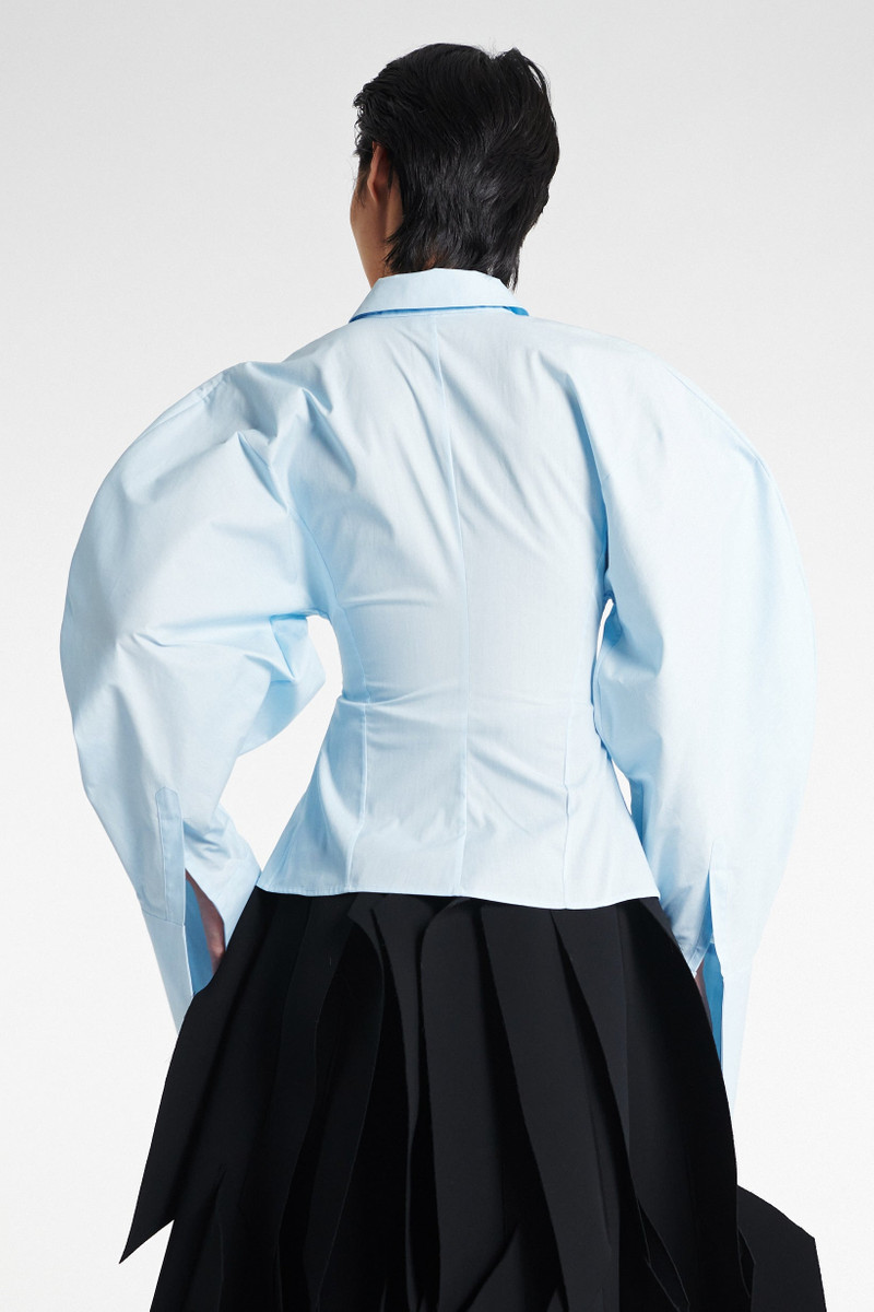 PUFF SLEEVE SHIRT LIGHT BLUE 3