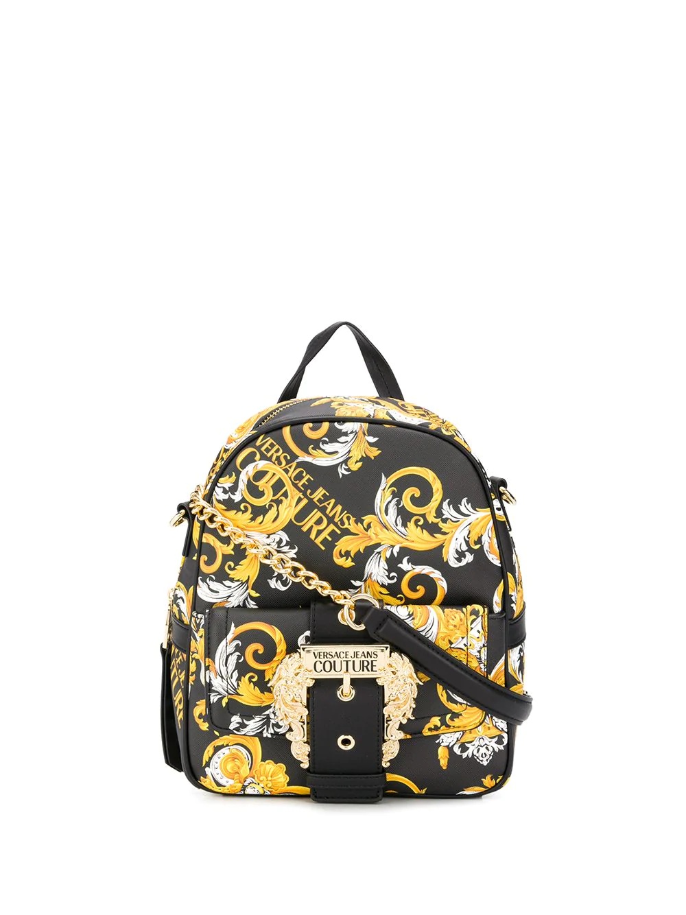 Barocco logo print backpack - 1