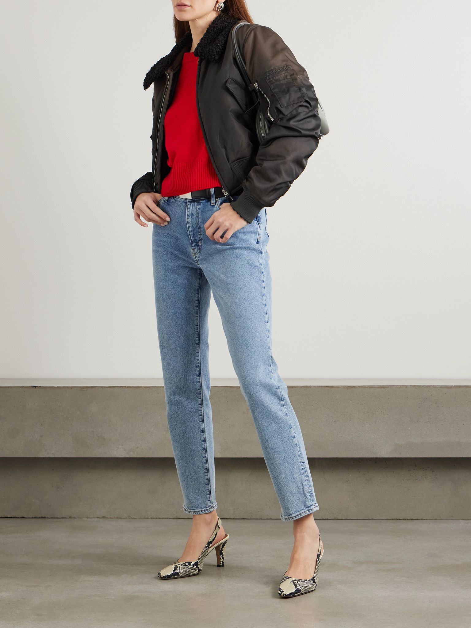 The Borrowed high-rise slim-leg jeans Light denim - 2