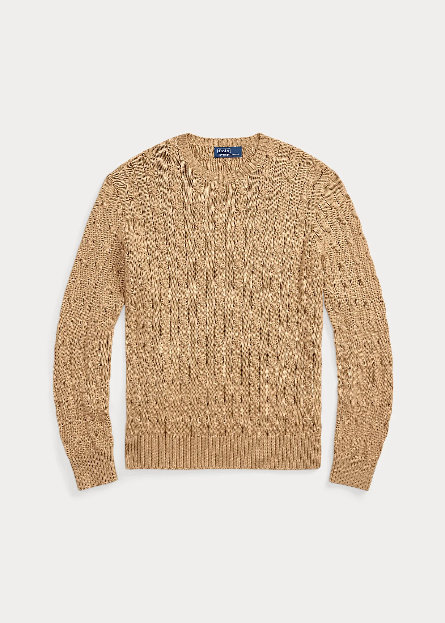 Cable-Knit Cotton Crewneck Sweater - 1