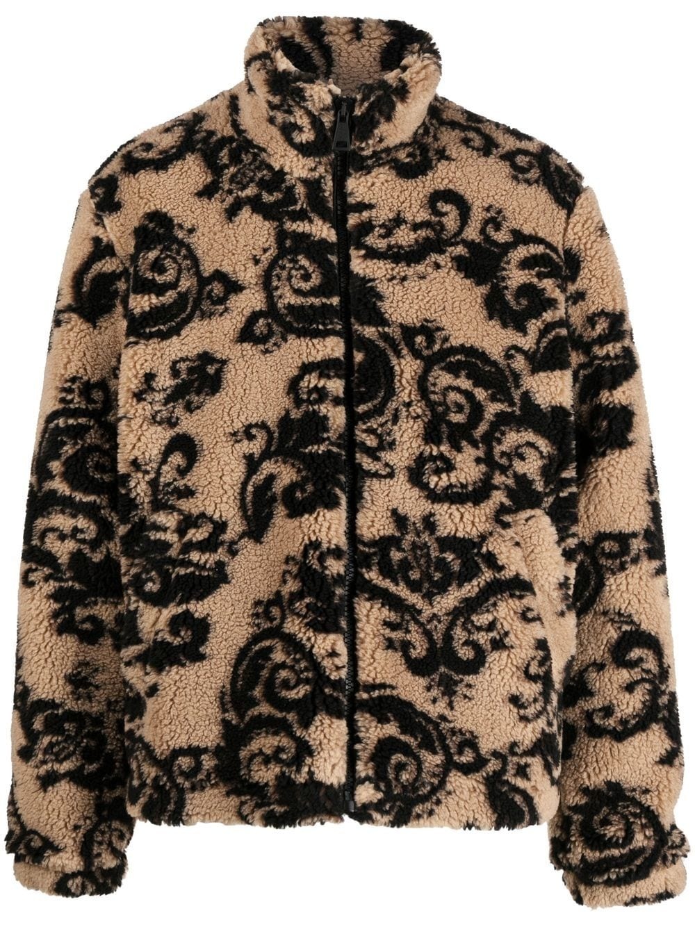 Barocco teddy-jacquard jacket - 1