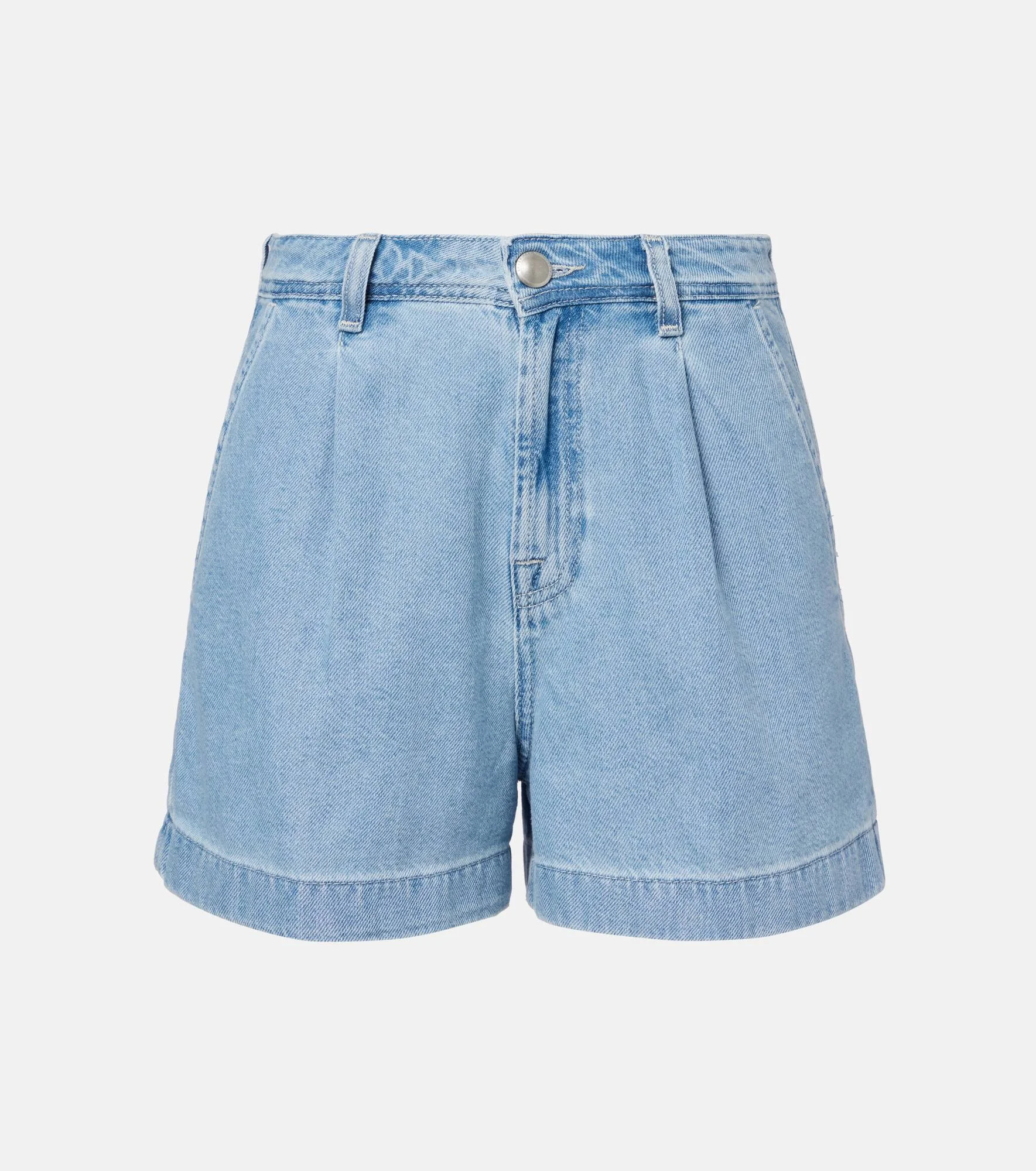 Hana pleated denim shorts - 1