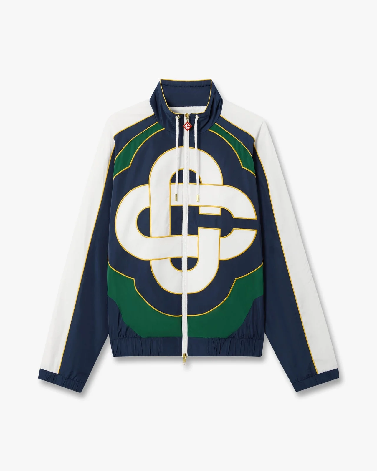 Green & Navy Check Applique Windbreaker Jacket - 1