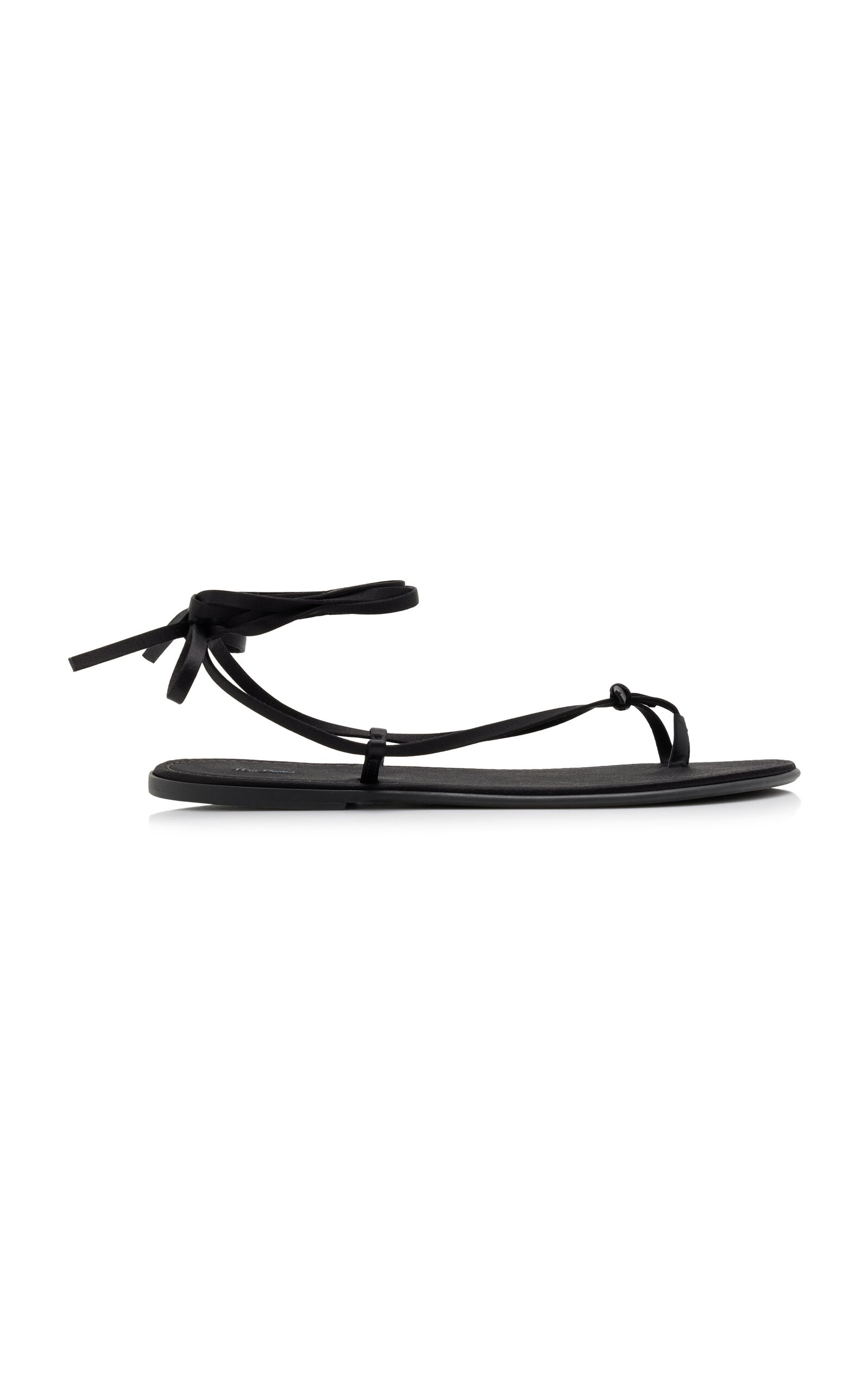 Knotted Satin Sandals black - 1