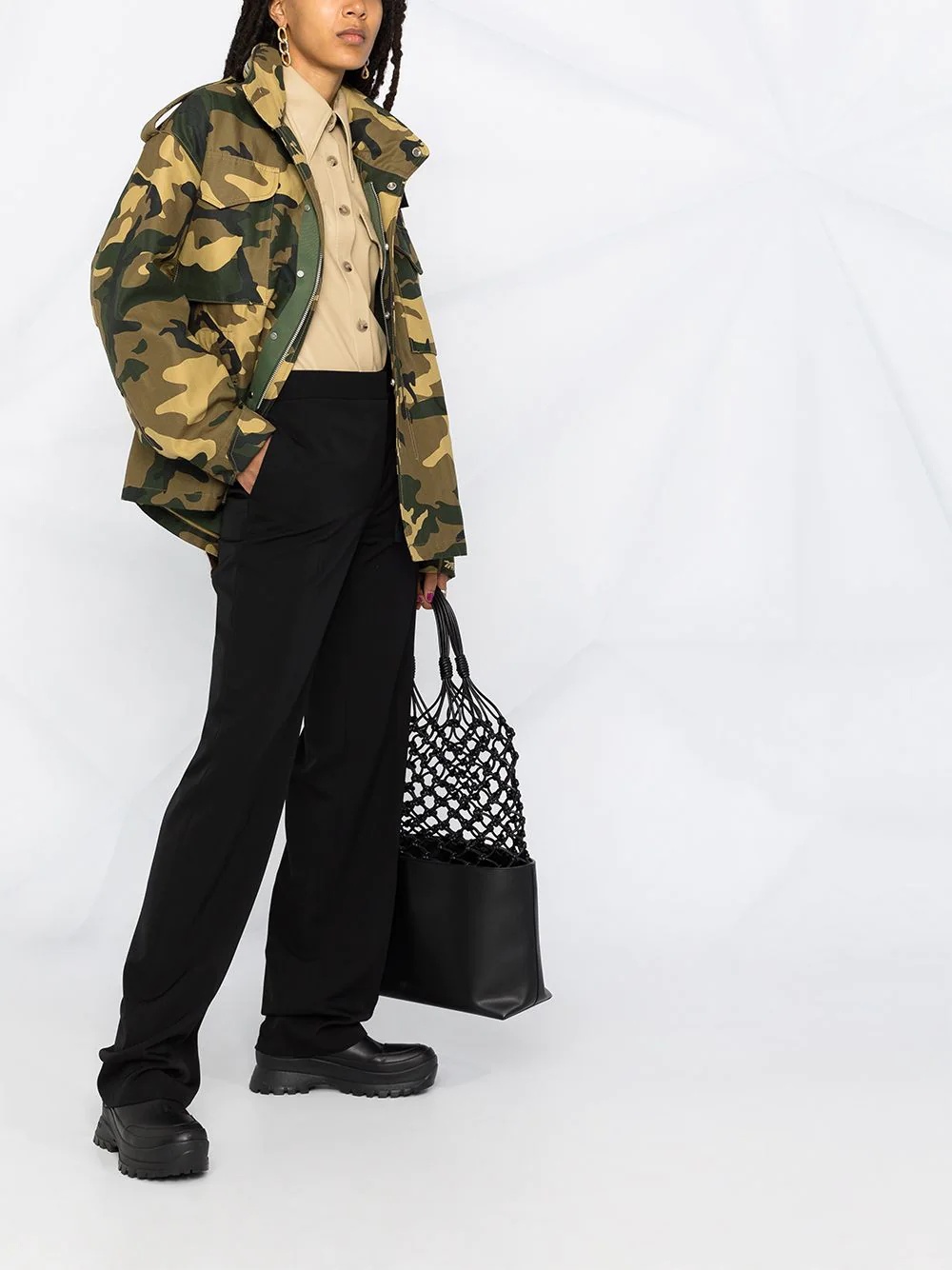 high-waist tailored trousers - 4
