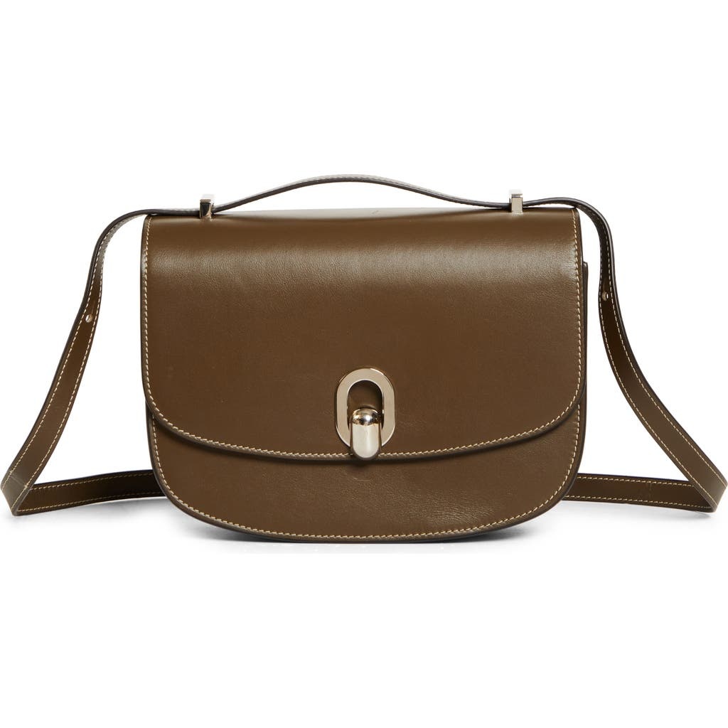 SAVETTE Tondo 22 Leather Crossbody Bag in Mink at Nordstrom - 1