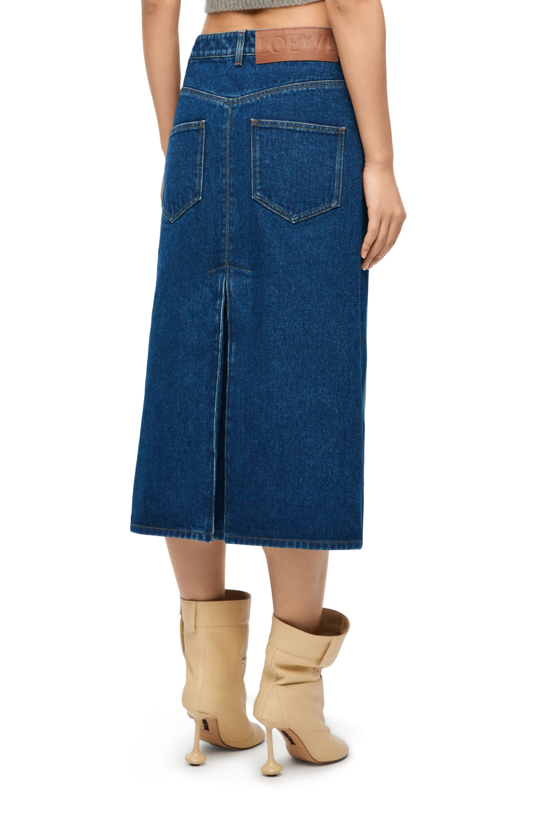 Deconstructed skirt in denim - 4