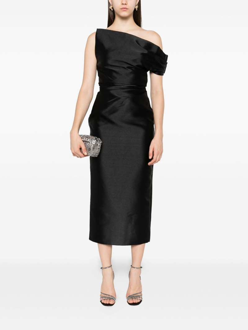 SOLACE LONDON Ellison one-shoulder midi dress outlook