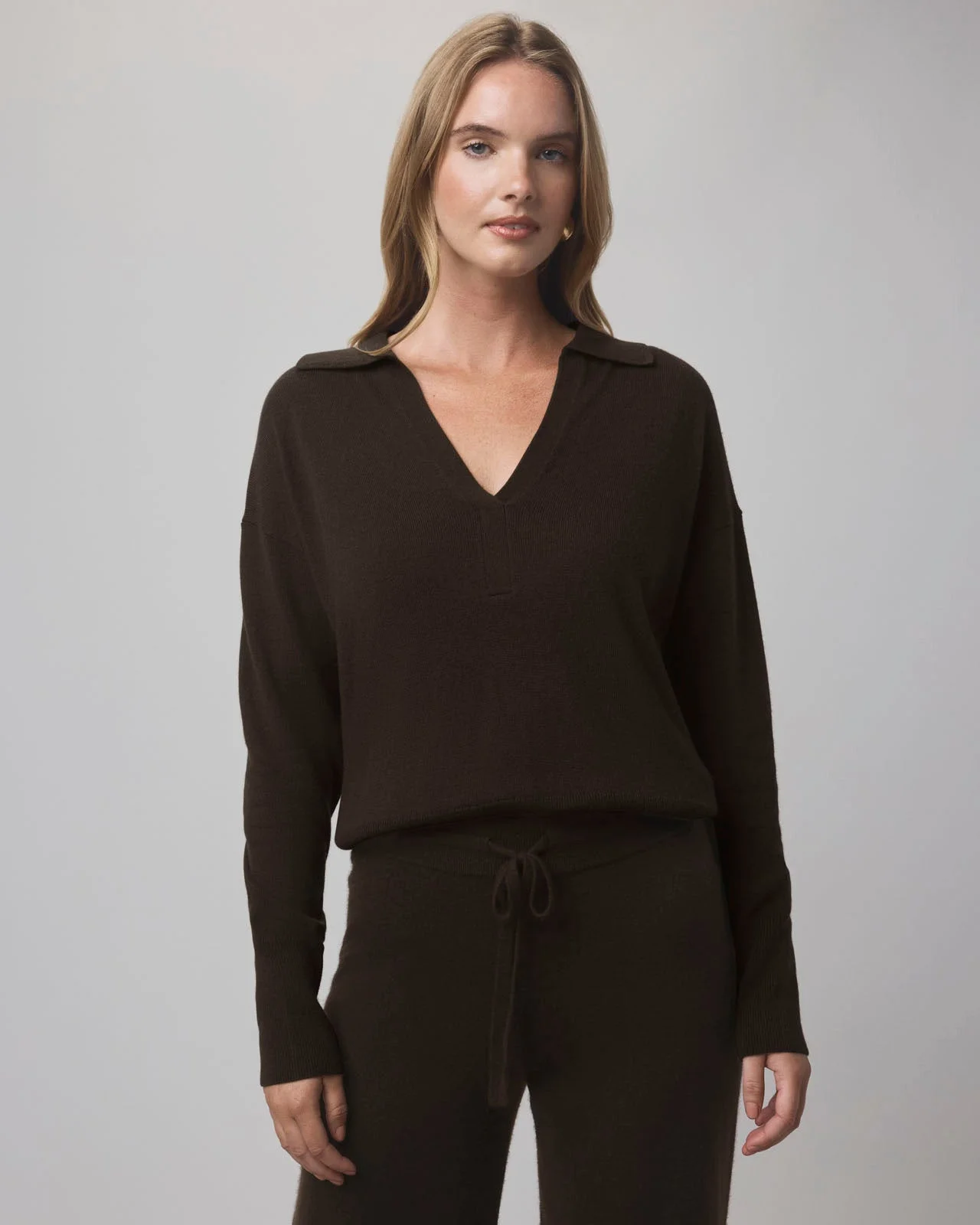 Tori Cashmere Polo Sweater - 1
