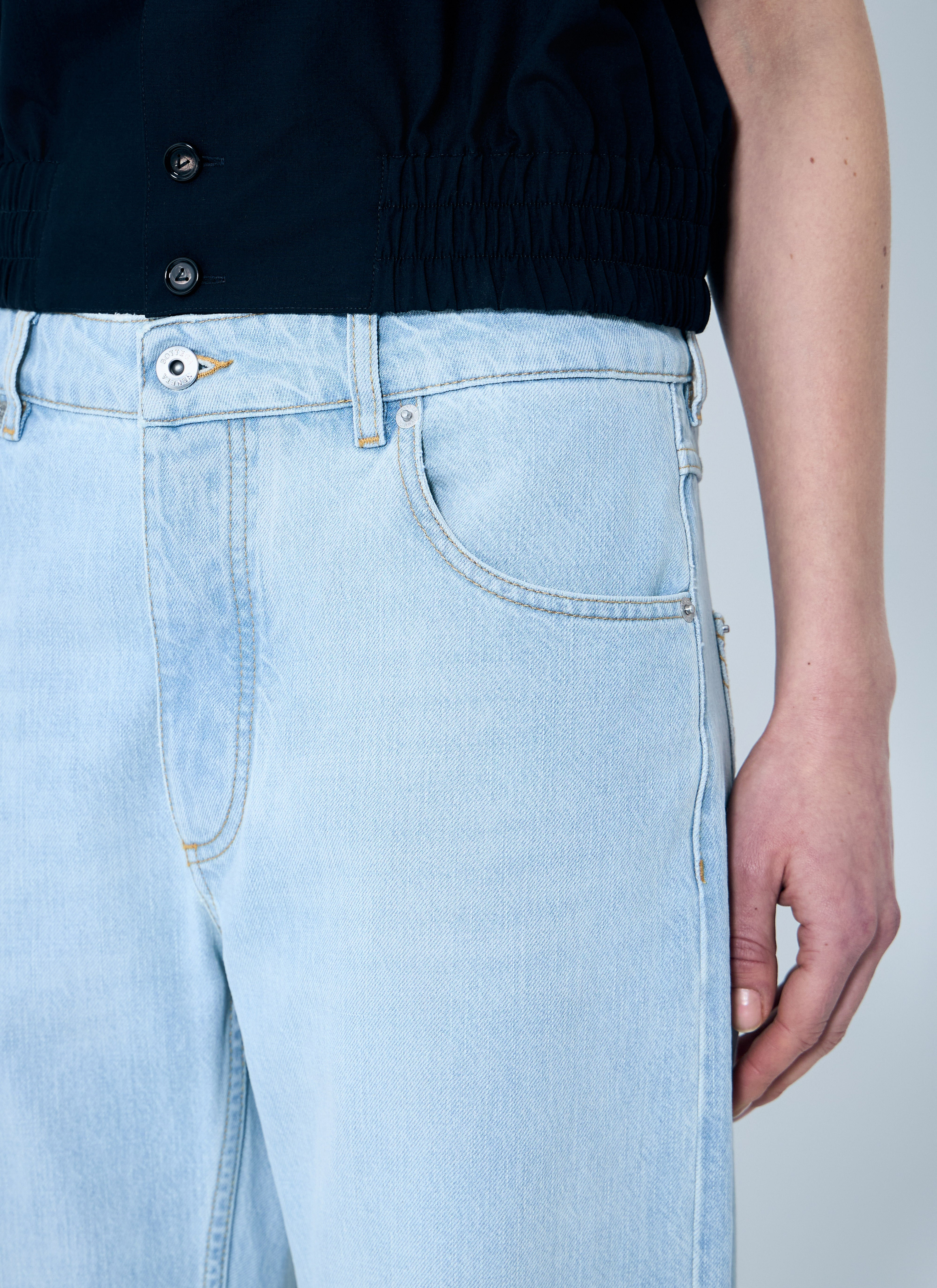 Bottega Veneta Women Extra Bleach Dirty Denim Jeans - 5