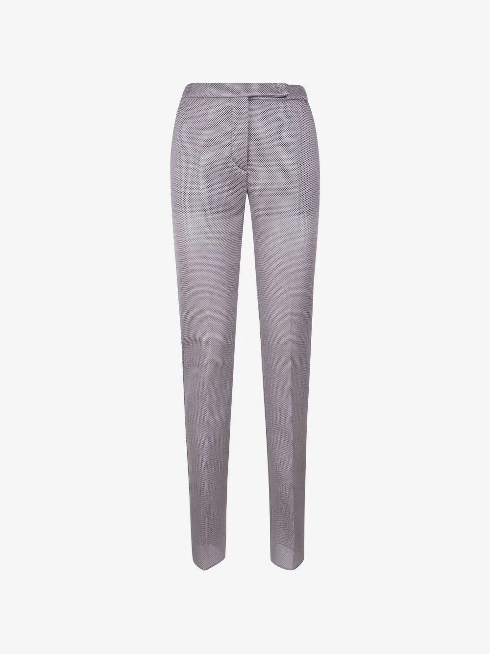 mesh-textured slim-fit trousers - 1