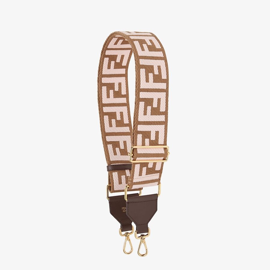 Brown ribbon shoulder strap - 1