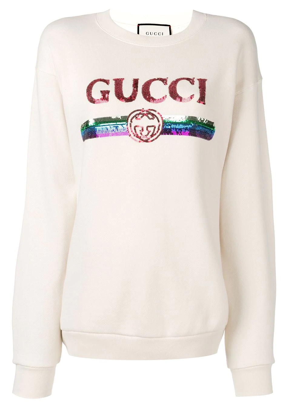 sequin logo sweatshirt - 2