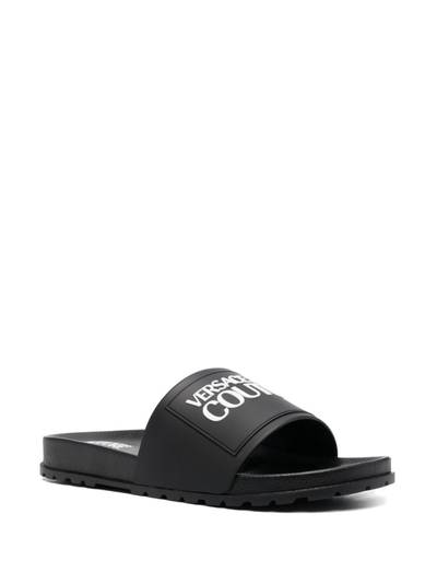 VERSACE JEANS COUTURE embossed-logo rubber slides outlook
