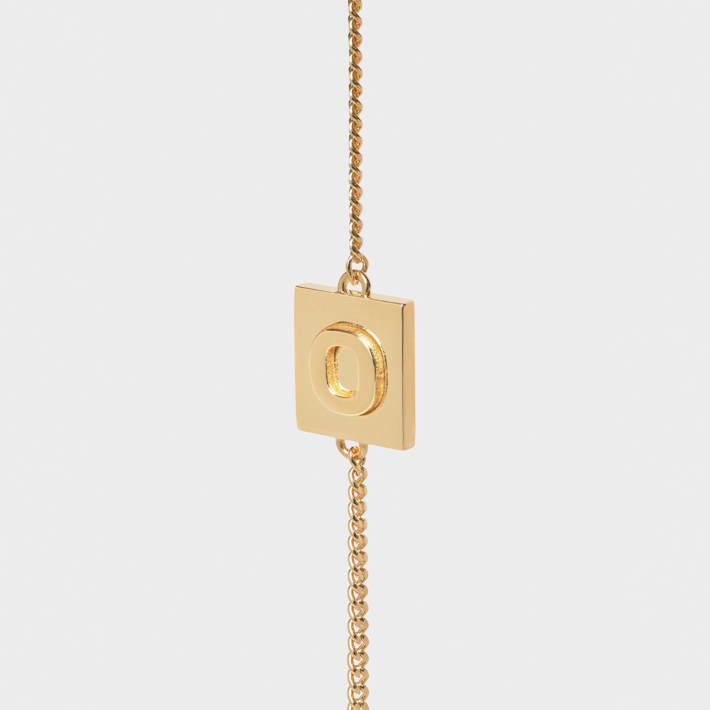 Alphabet O Bracelet in Brass - 1