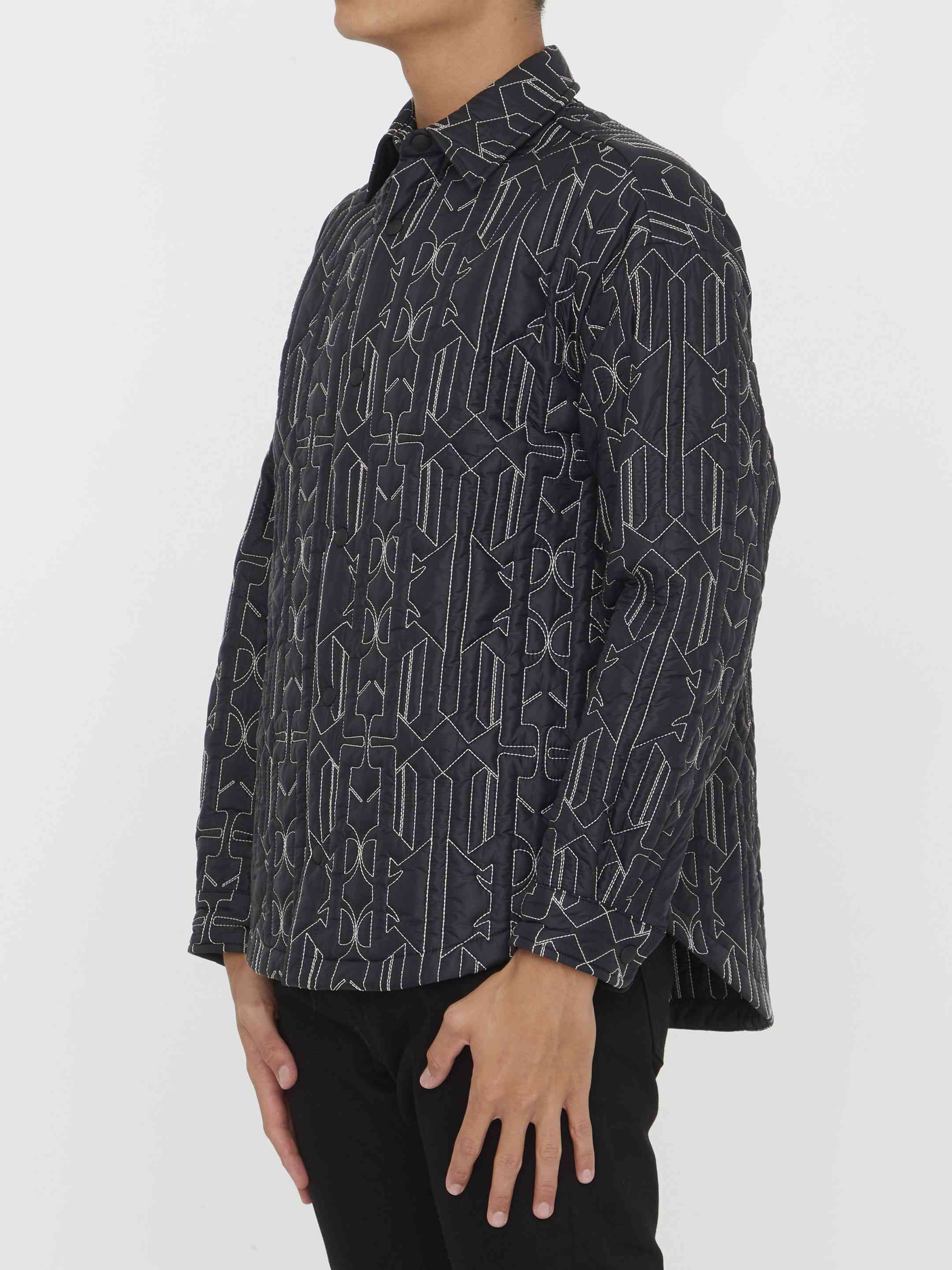Palm Angels Men All Monogram Jacket - 2