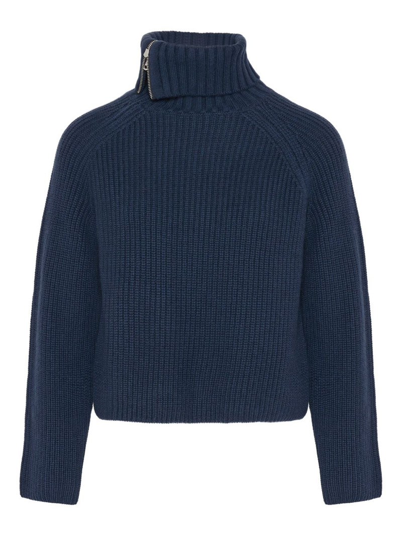 zip knitted sweater 1