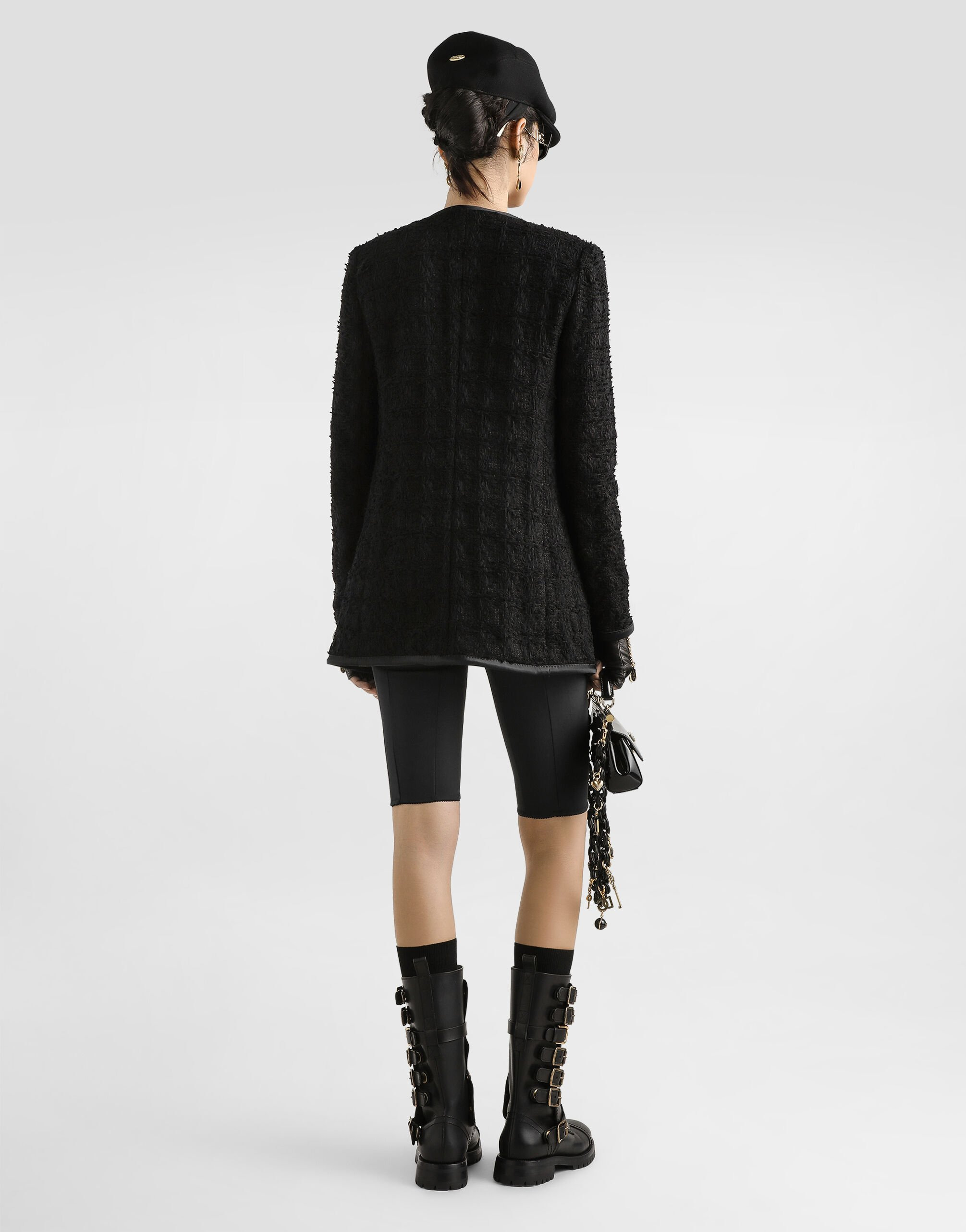 Single-breasted tweed jacket - 3