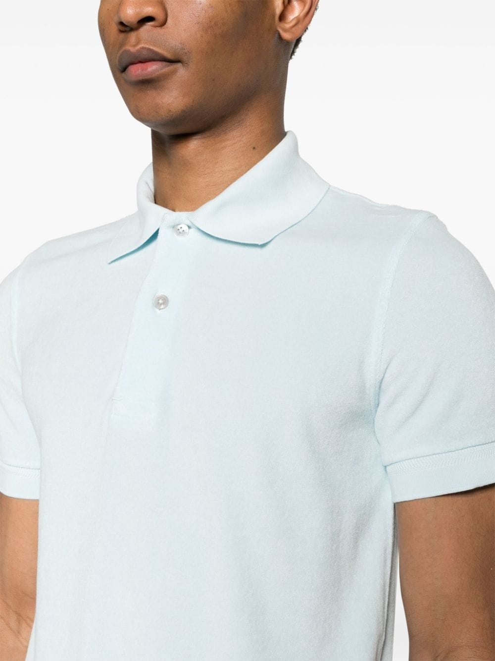 towelling-finish polo shirt - 5