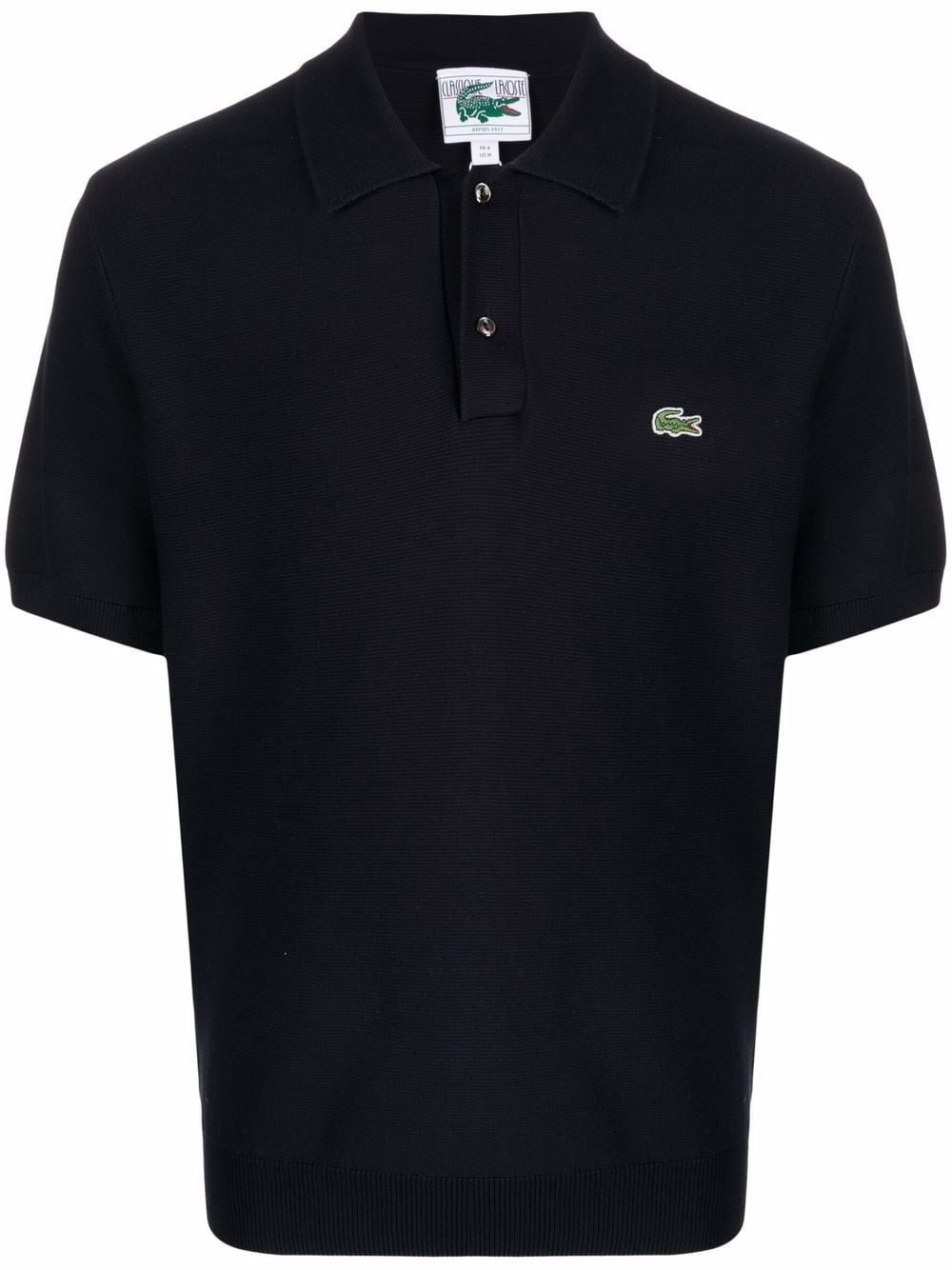 chest logo-patch polo shirt - 1