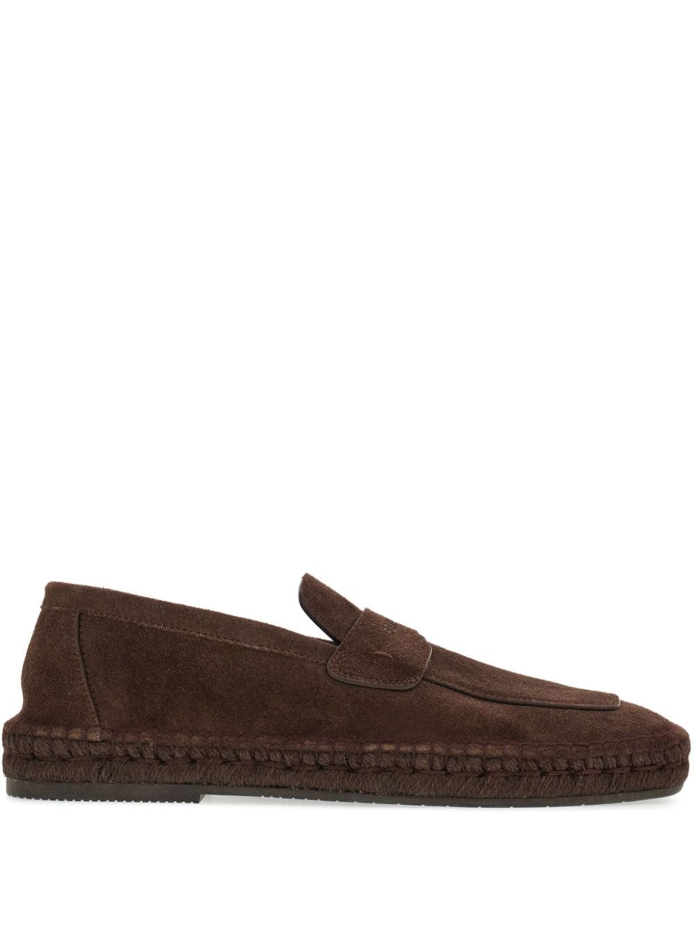 logo-embossed suede espadrilles - 1