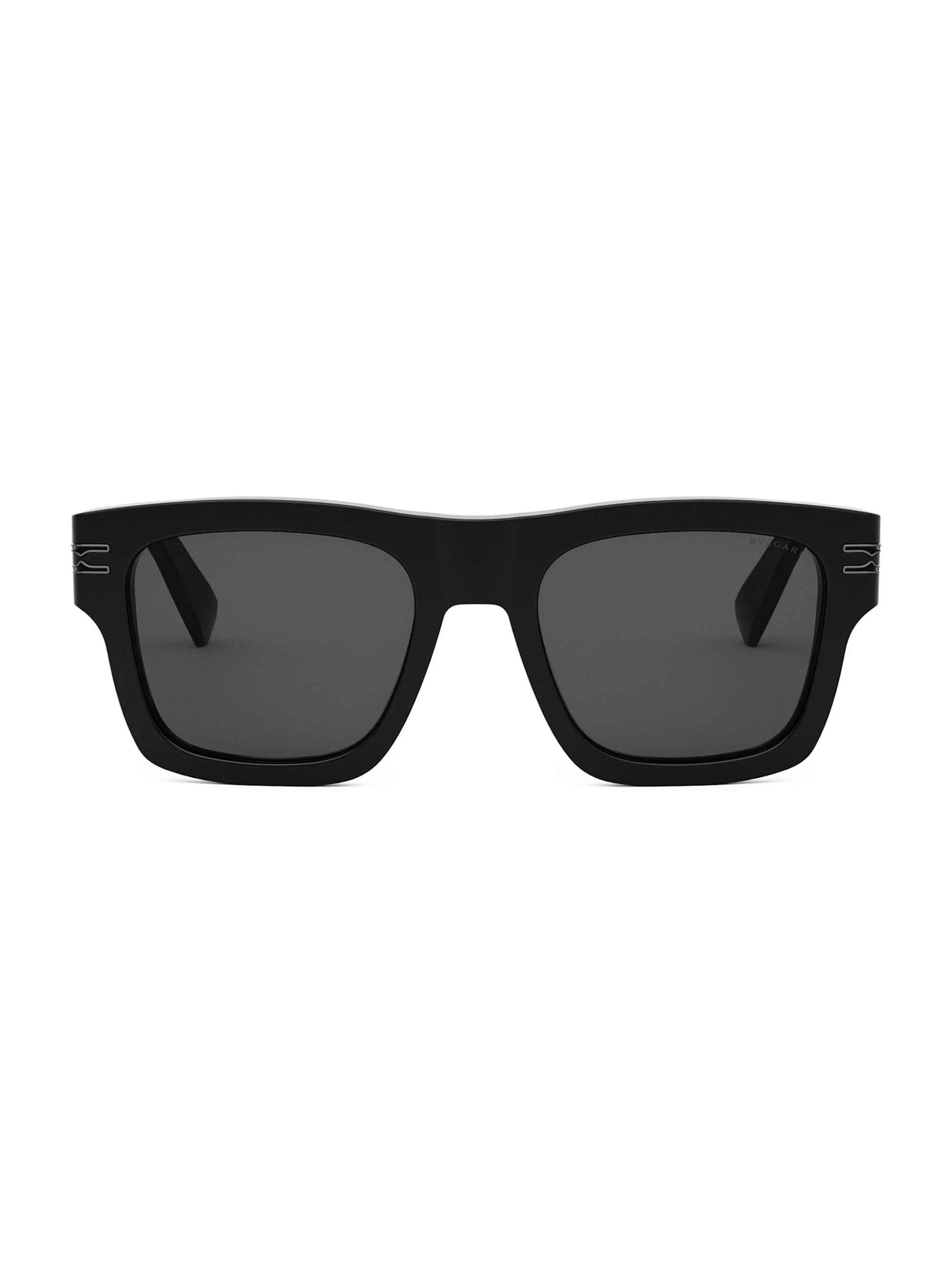 Men's B. ZERO1 52MM Square Sunglasses - Black Dark Grey - 1