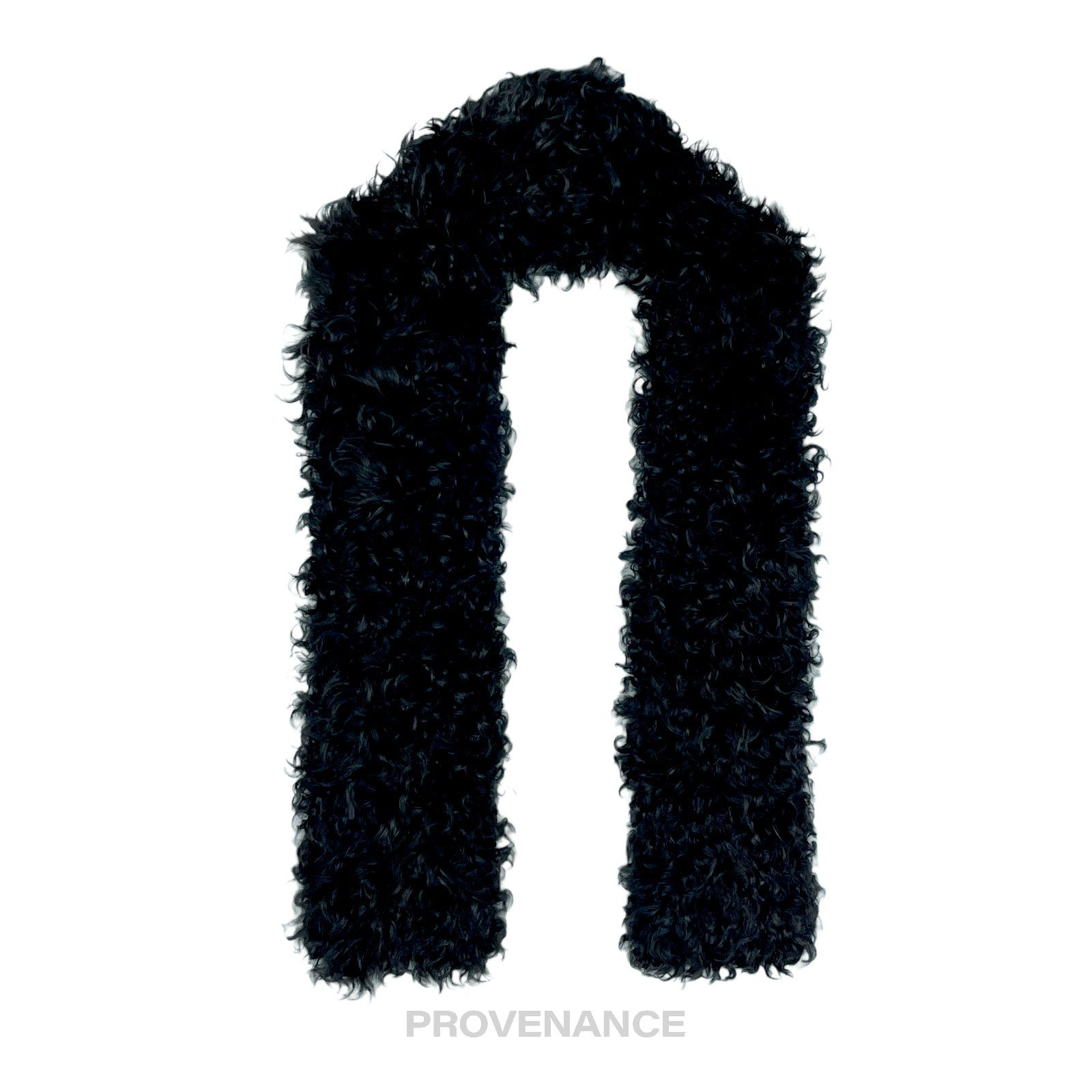 Gucci Curly Sheepskin Scarf - Dark Chocolate Brown - 2