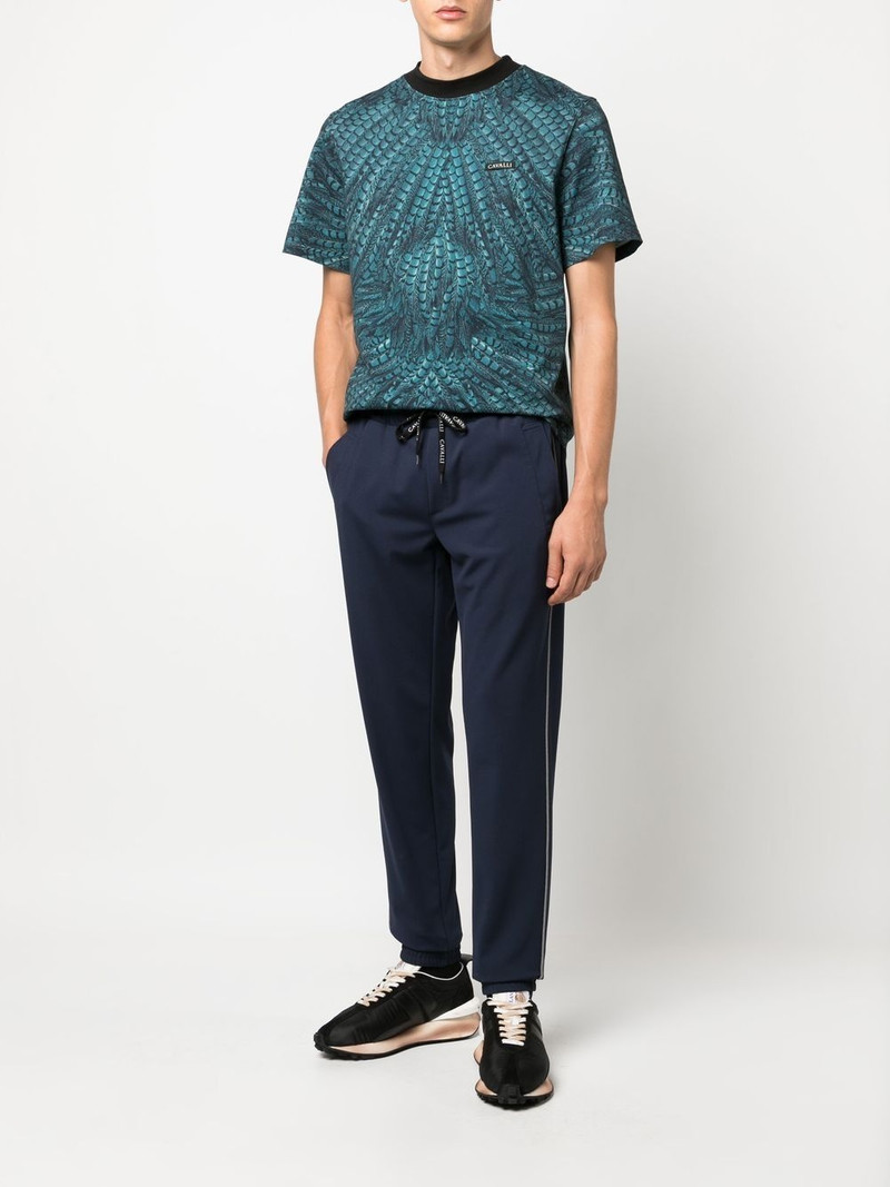 Roberto Cavalli snake-motif monogram trackpants outlook