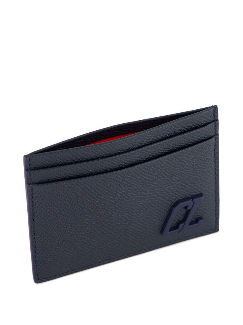 Christian Louboutin embossed logo calf leather card holder outlook