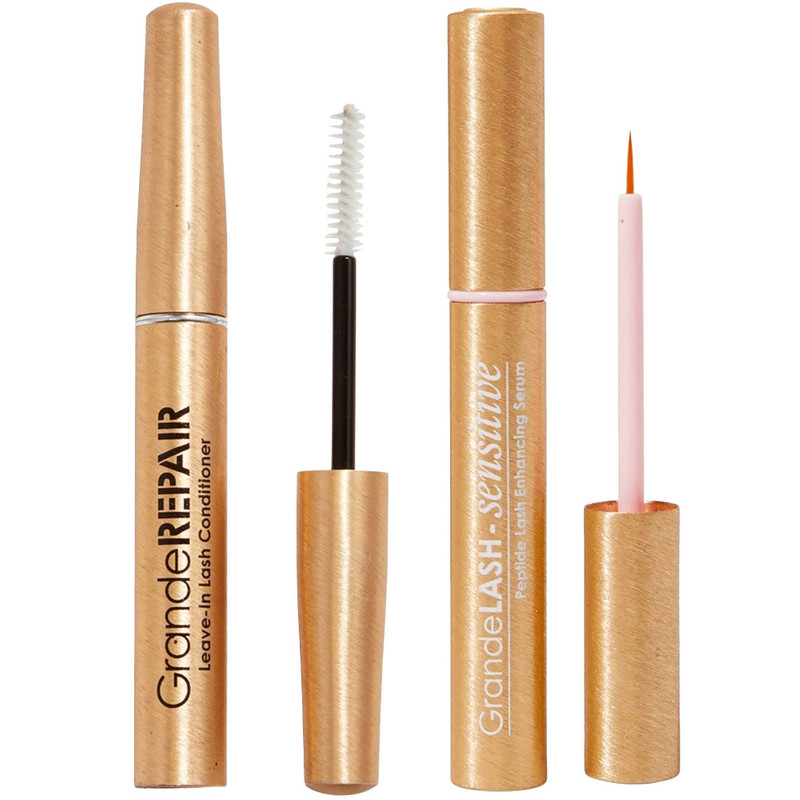 GRANDE Cosmetics GrandeLASH-Sensitive Peptide Lash Serum + GrandeREPAIR Leave-In Lash Conditioner Du 1