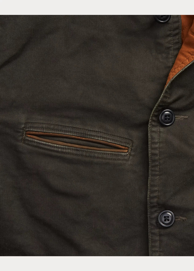 Leather-Trim Cotton Bomber Jacket 5