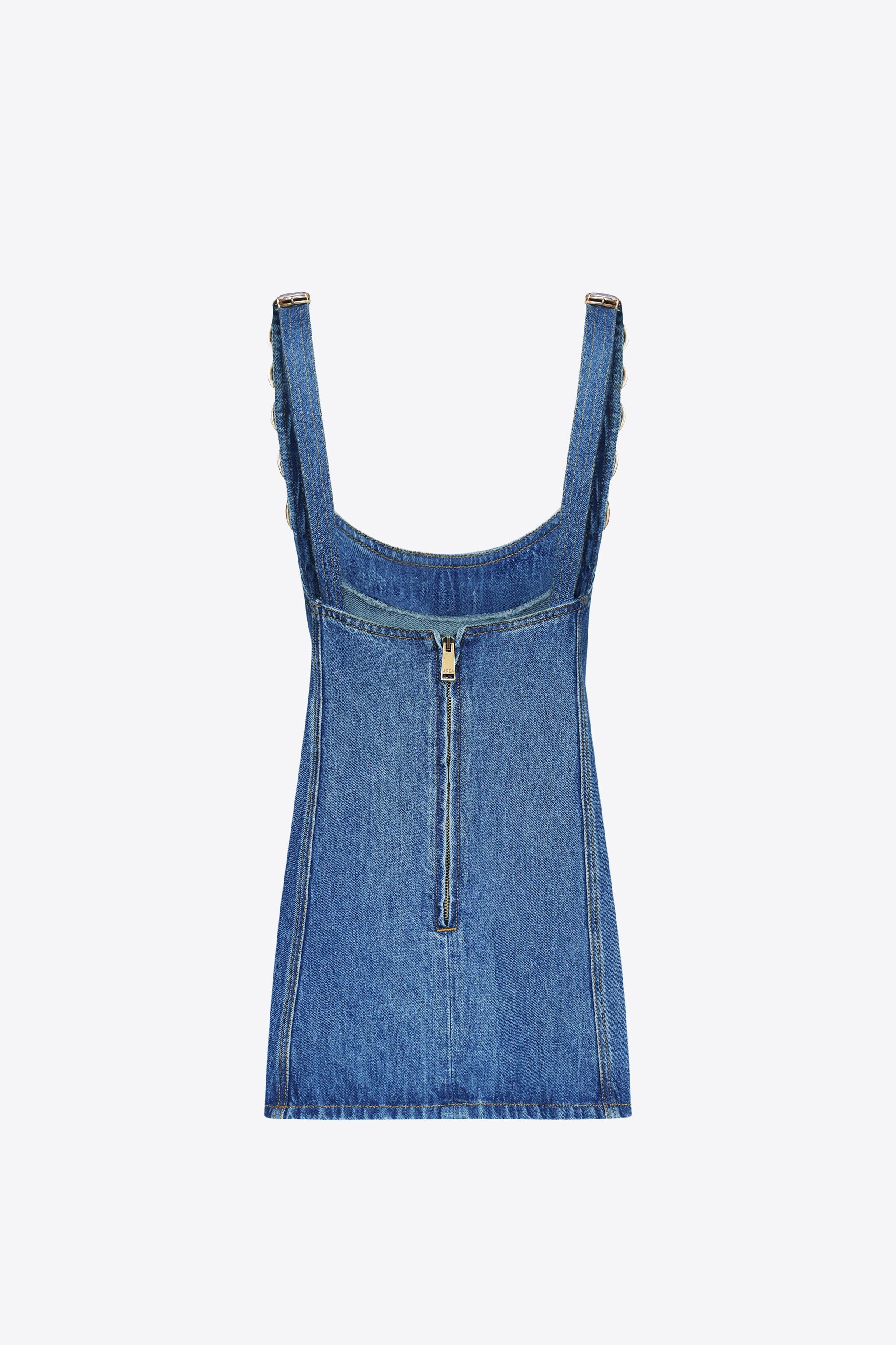 JUMBO CRYSTAL DENIM MINI DRESS - 2